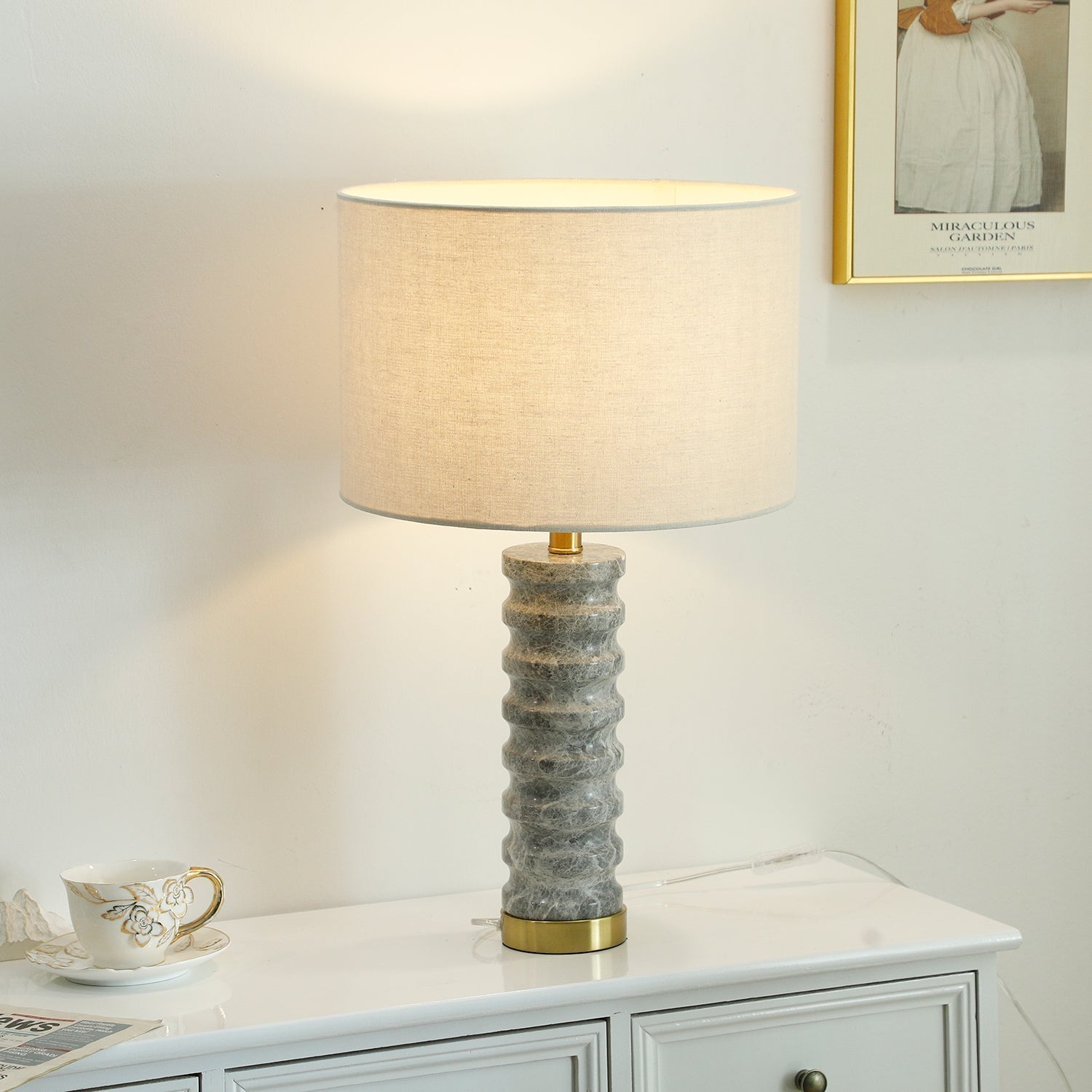 Waylon Modern Marble Table Lamp