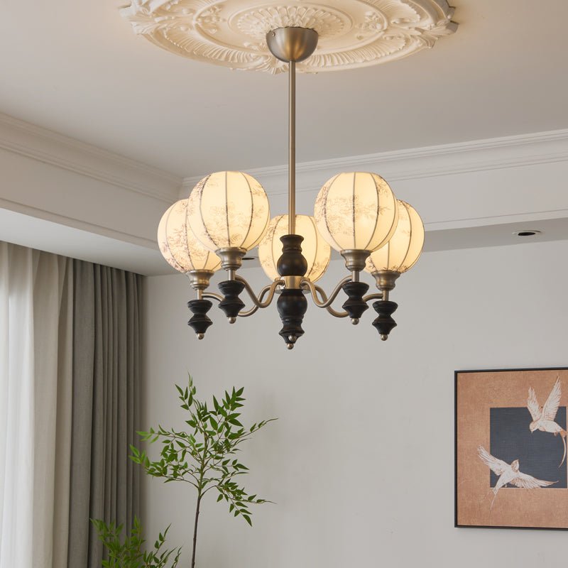 Osilan Traditional Elegance Vintage Wood Chandelier