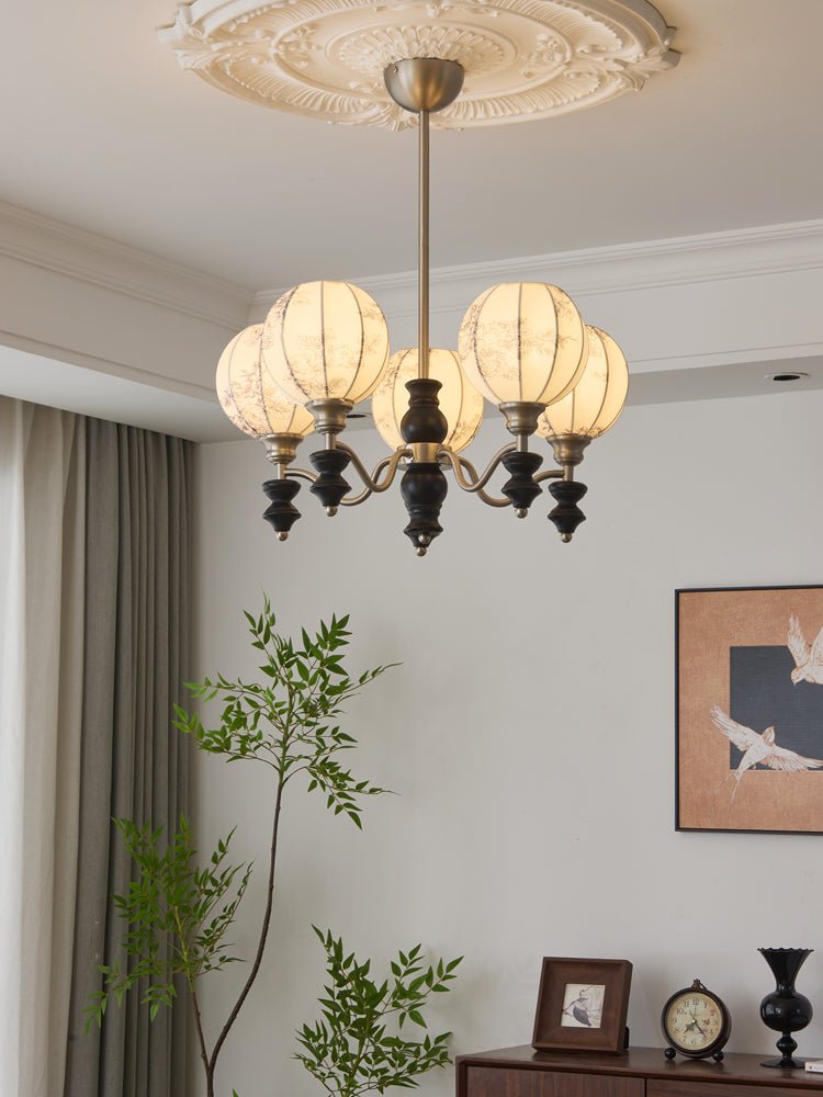 Osilan Traditional Elegance Vintage Wood Chandelier