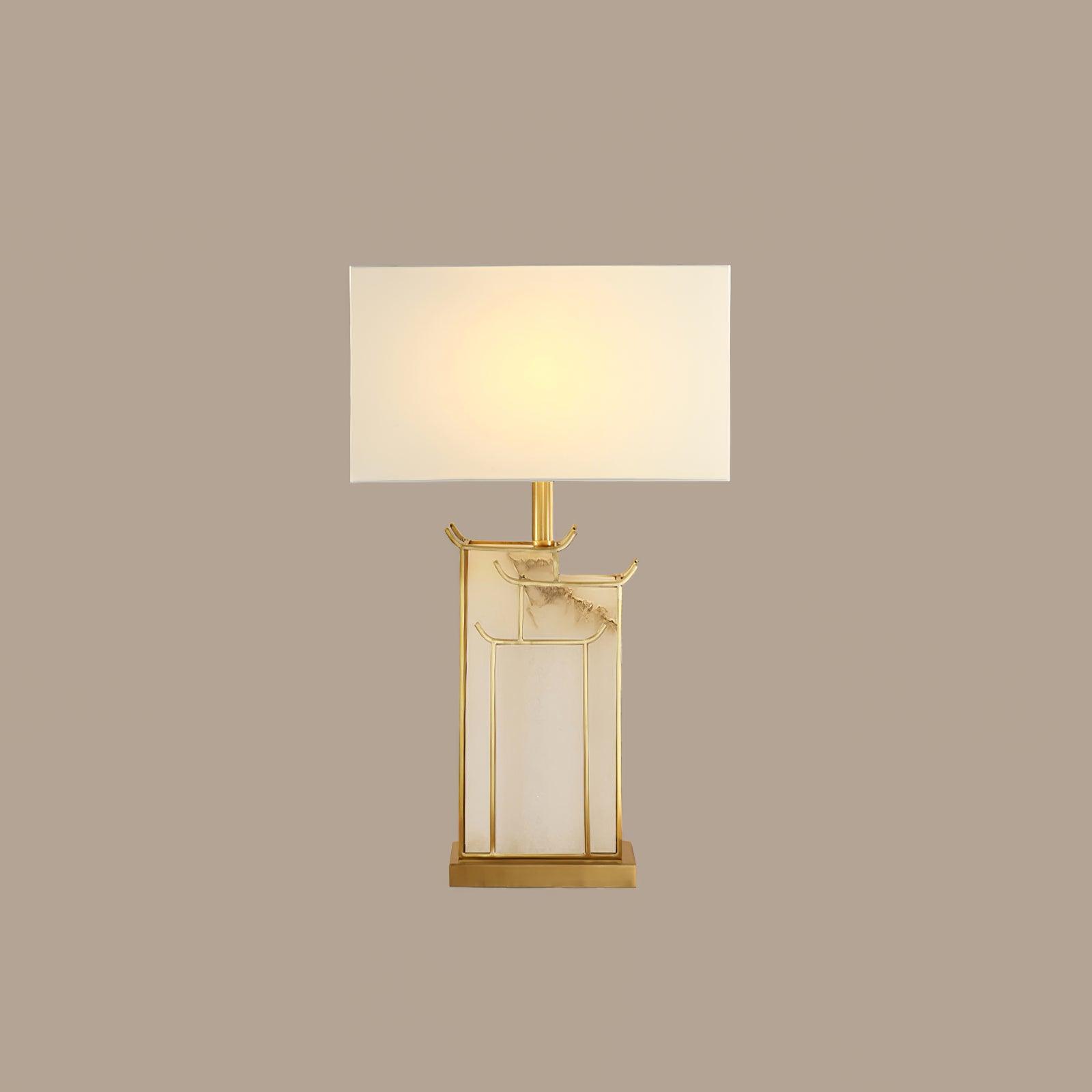 Nysilor Rectangular Glass Table Lamp