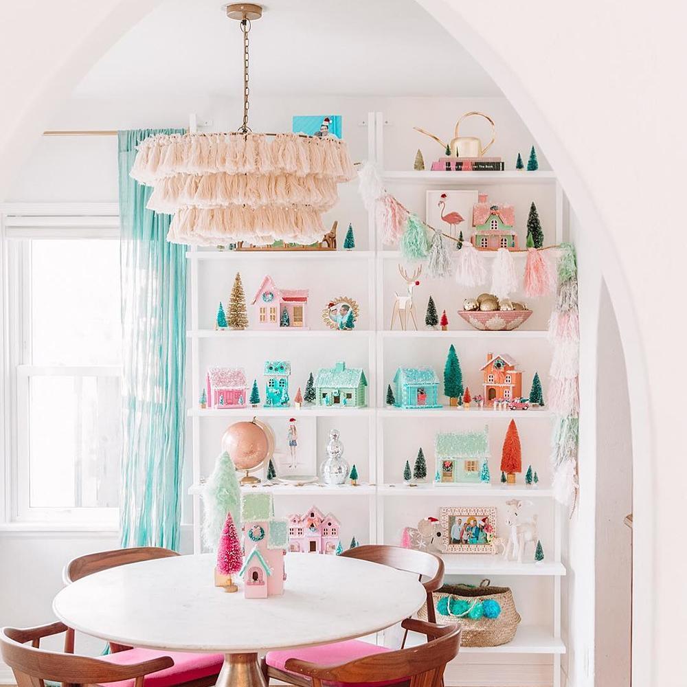 Arixo Chandelier Pink Bohemian Chic