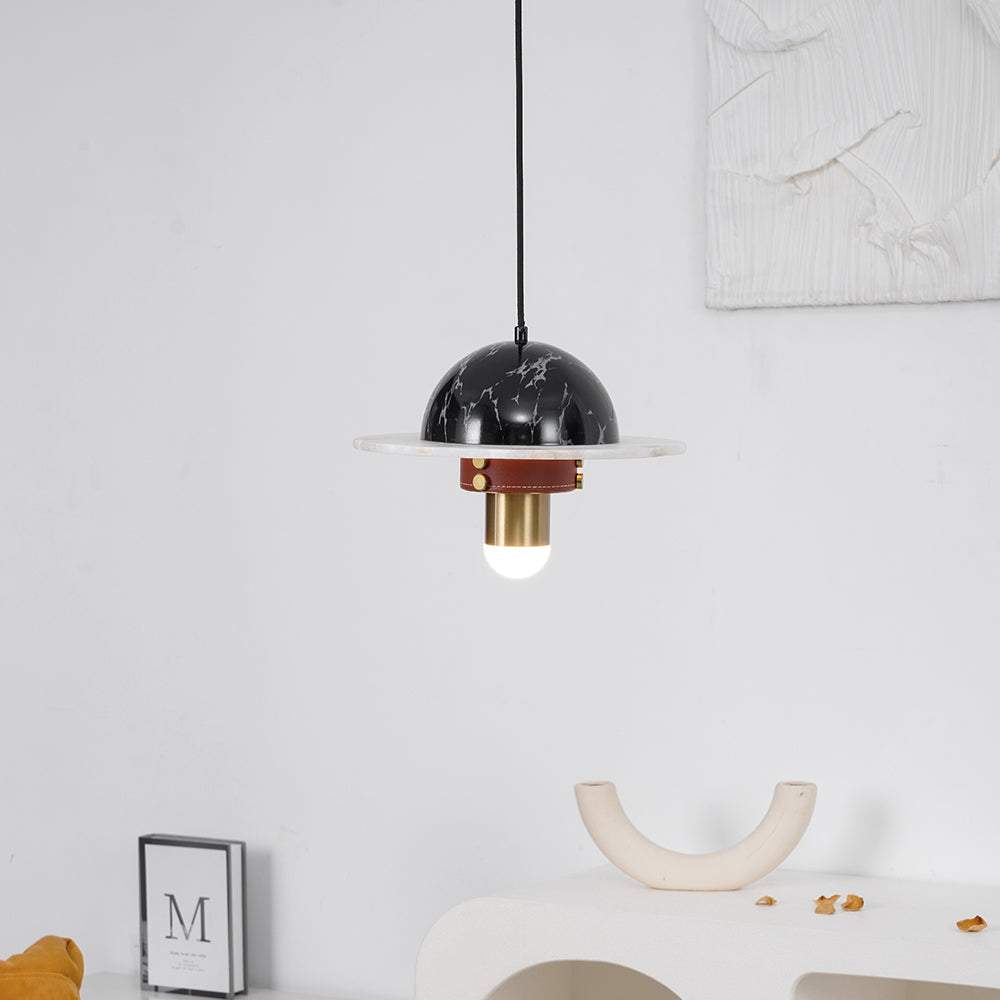 Jutta Pendant Lamp Marble Leather Fusion