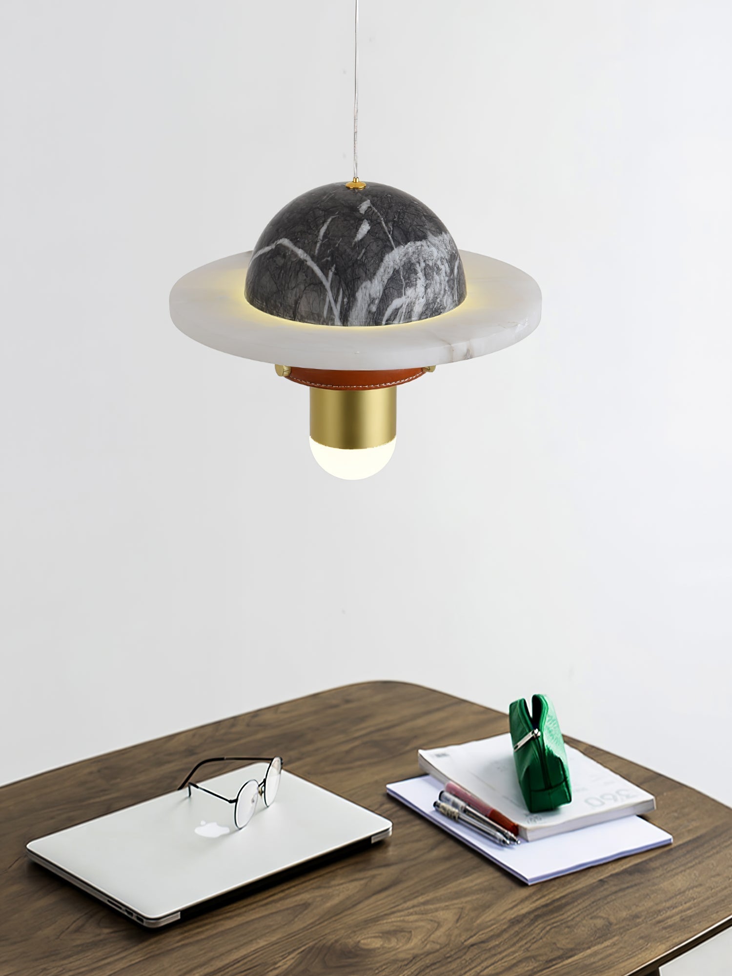 Jutta Pendant Lamp Marble Leather Fusion