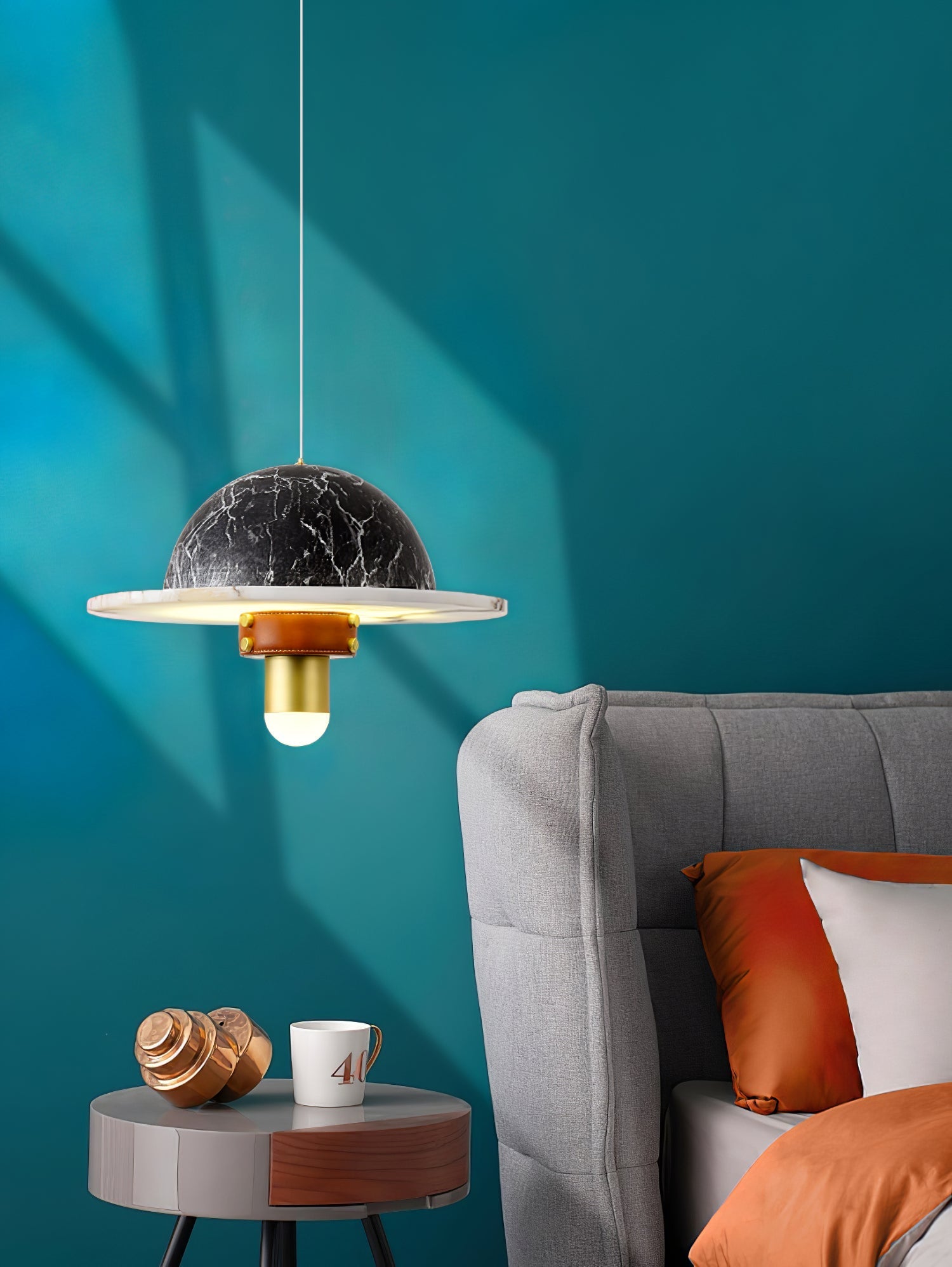 Jutta Pendant Lamp Marble Leather Fusion