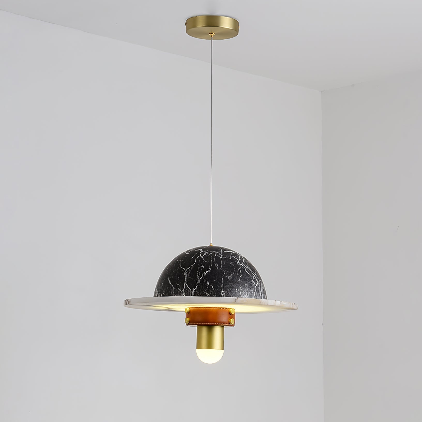 Jutta Pendant Lamp Marble Leather Fusion