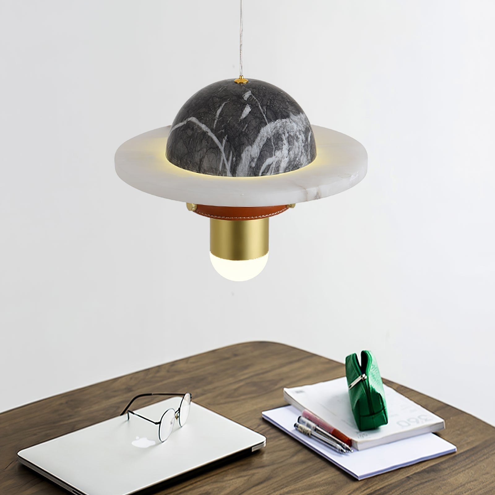 Jutta Pendant Lamp Marble Leather Fusion