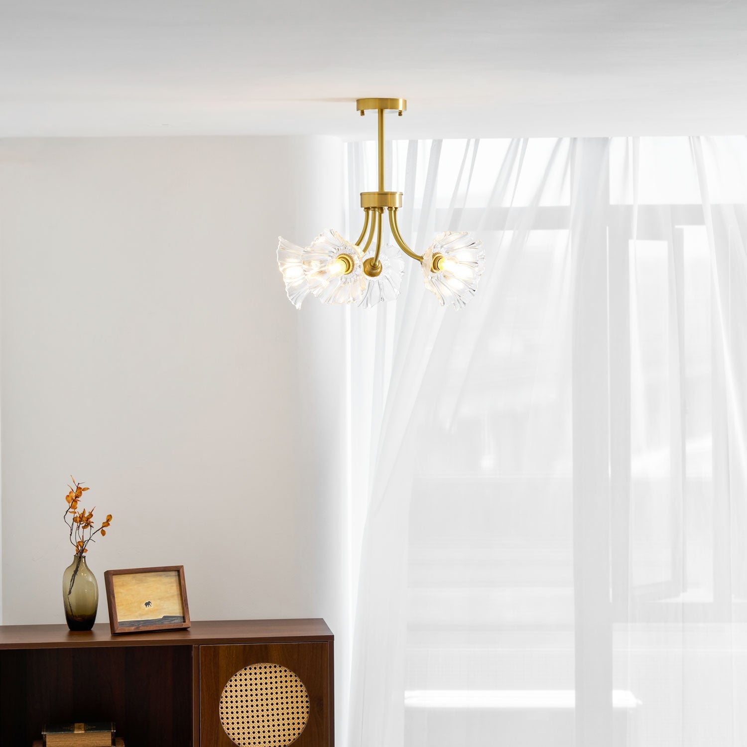 Glenwell Flower Glass Chandelier