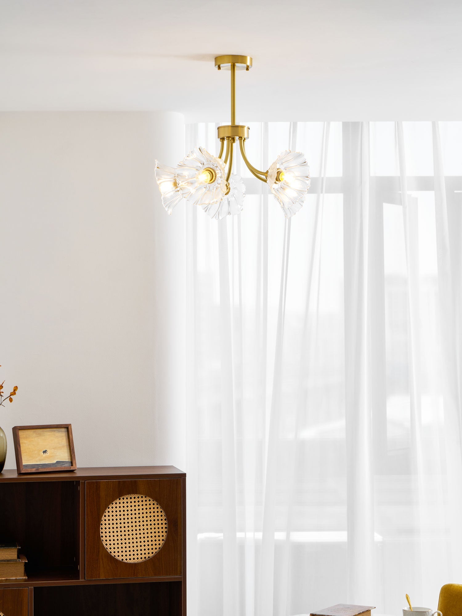 Glenwell Flower Glass Chandelier