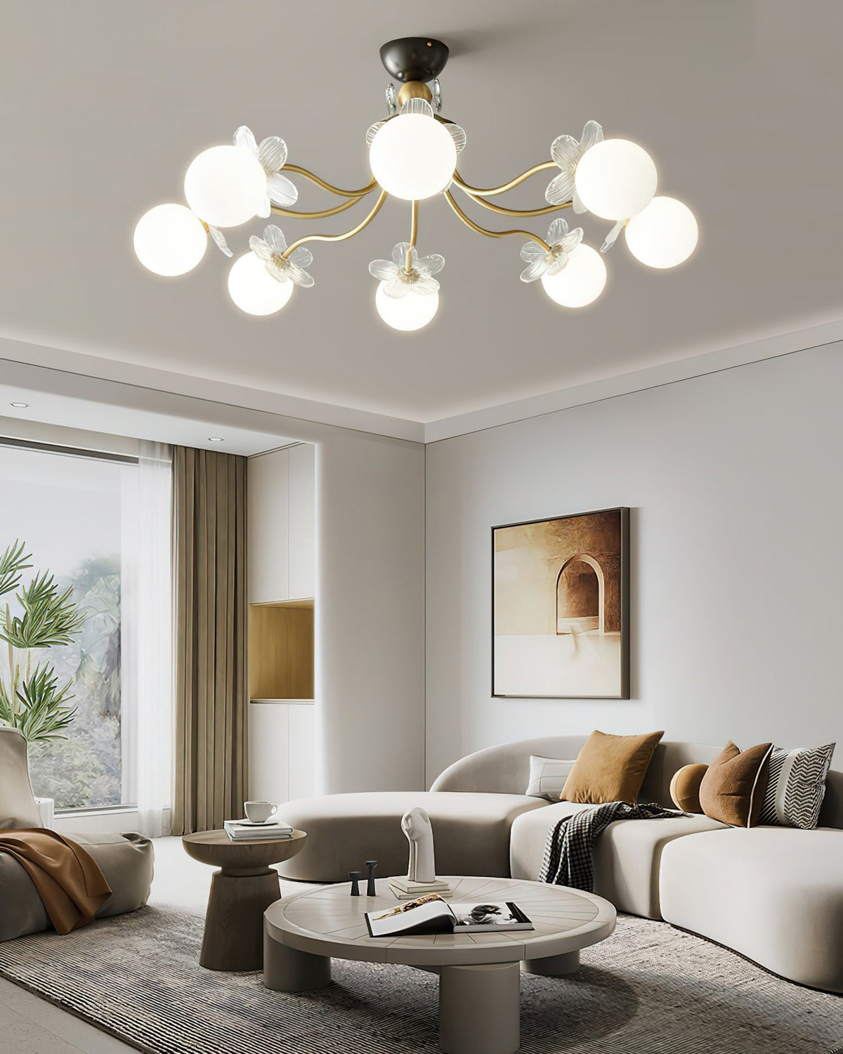 Orlaeila Art Blossom Flower Glass Chandelier