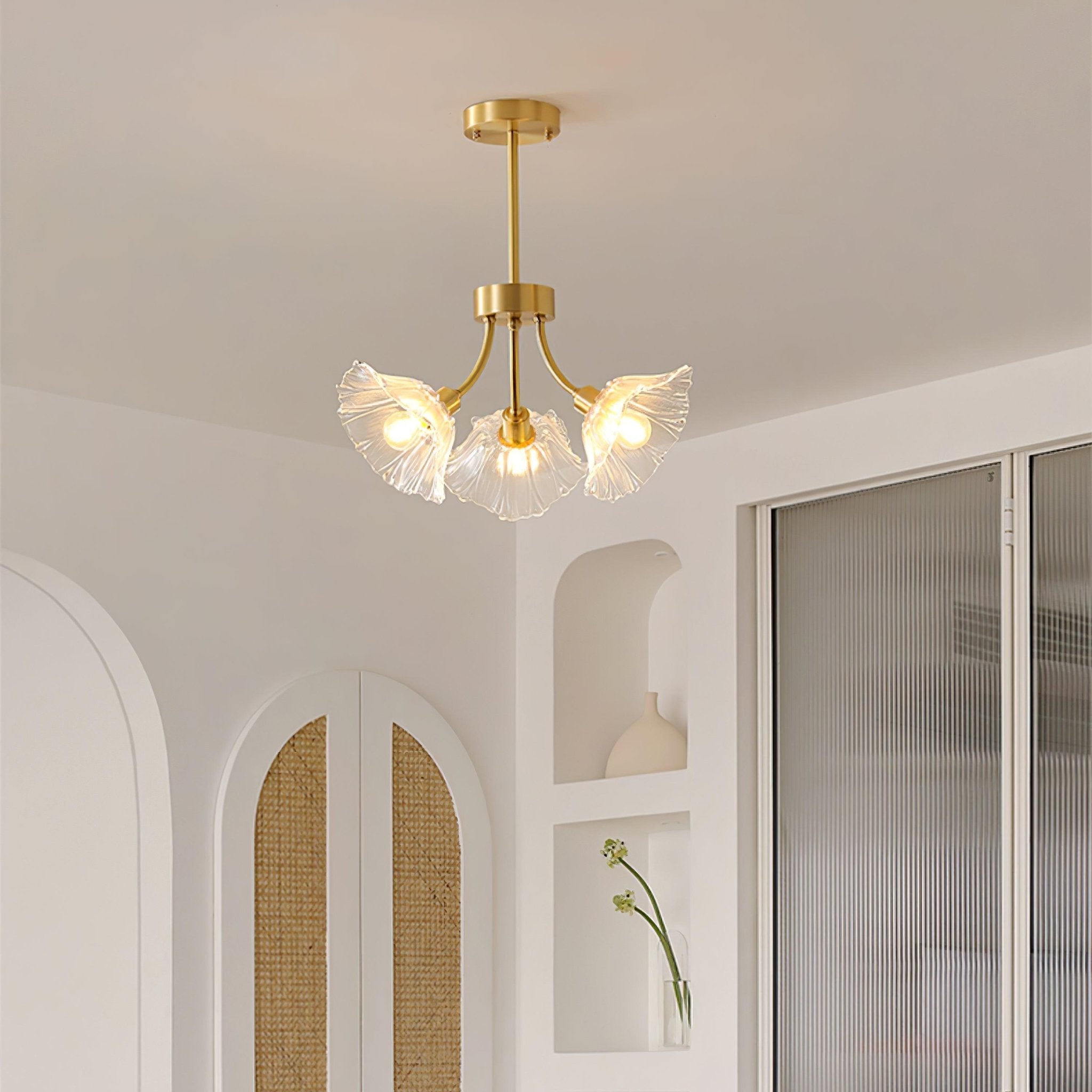 Glenwell Flower Glass Chandelier