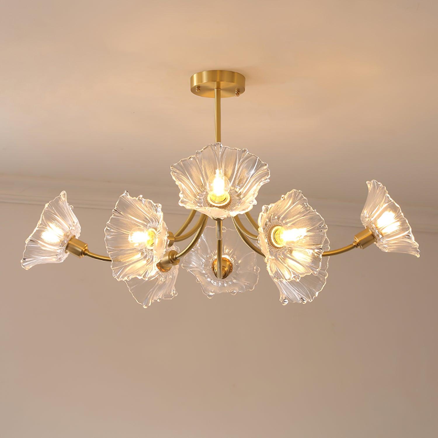 Glenwell Flower Glass Chandelier