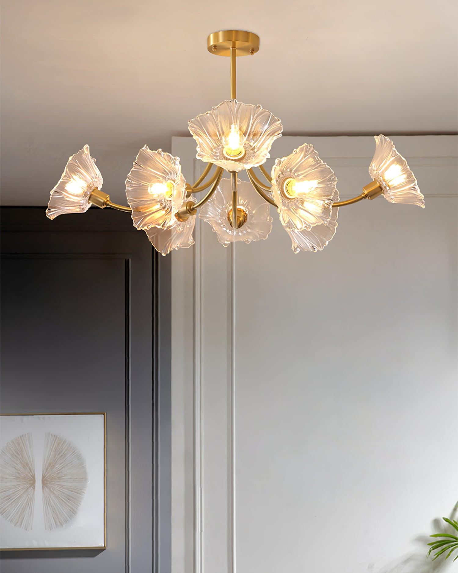 Glenwell Flower Glass Chandelier