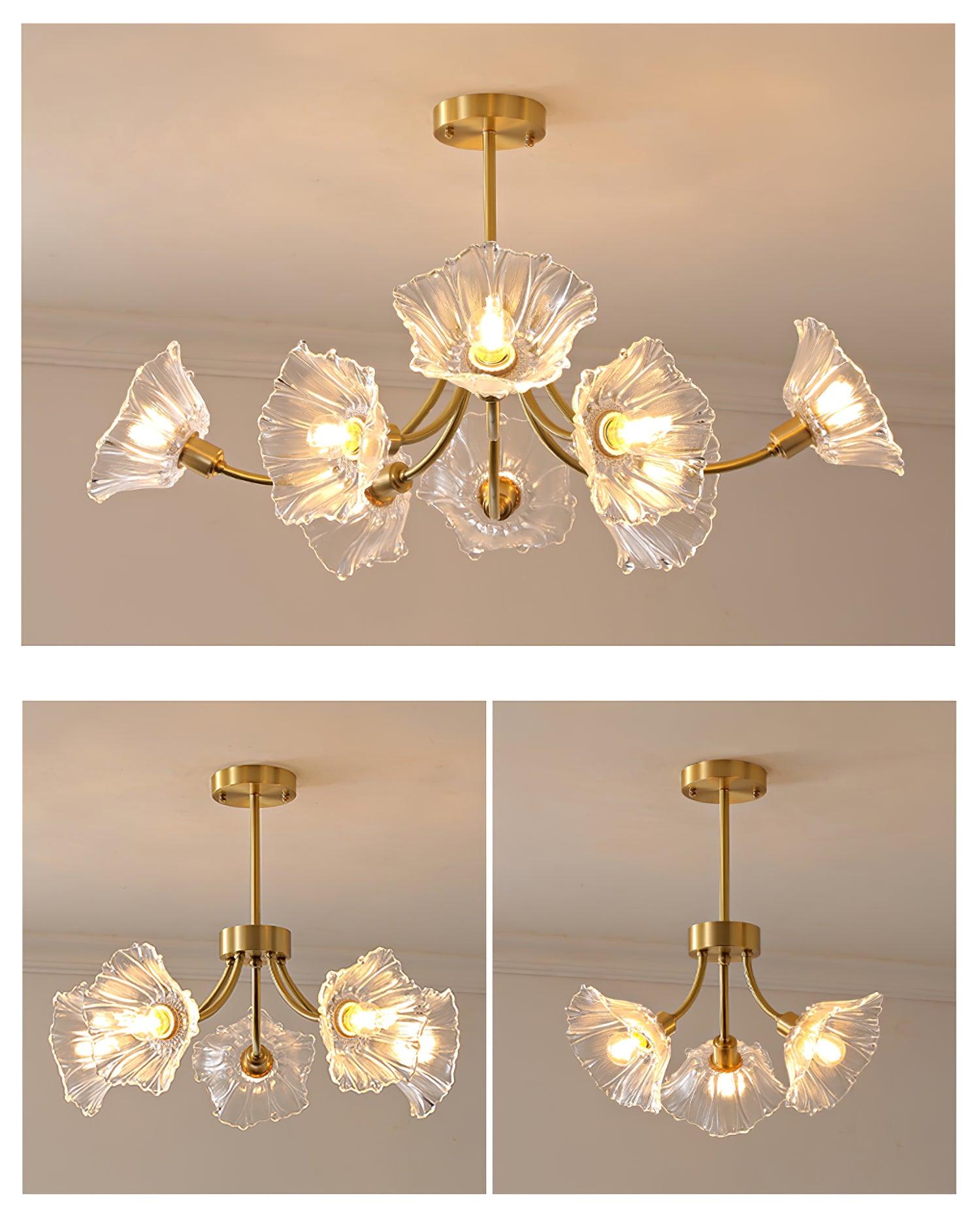 Glenwell Flower Glass Chandelier