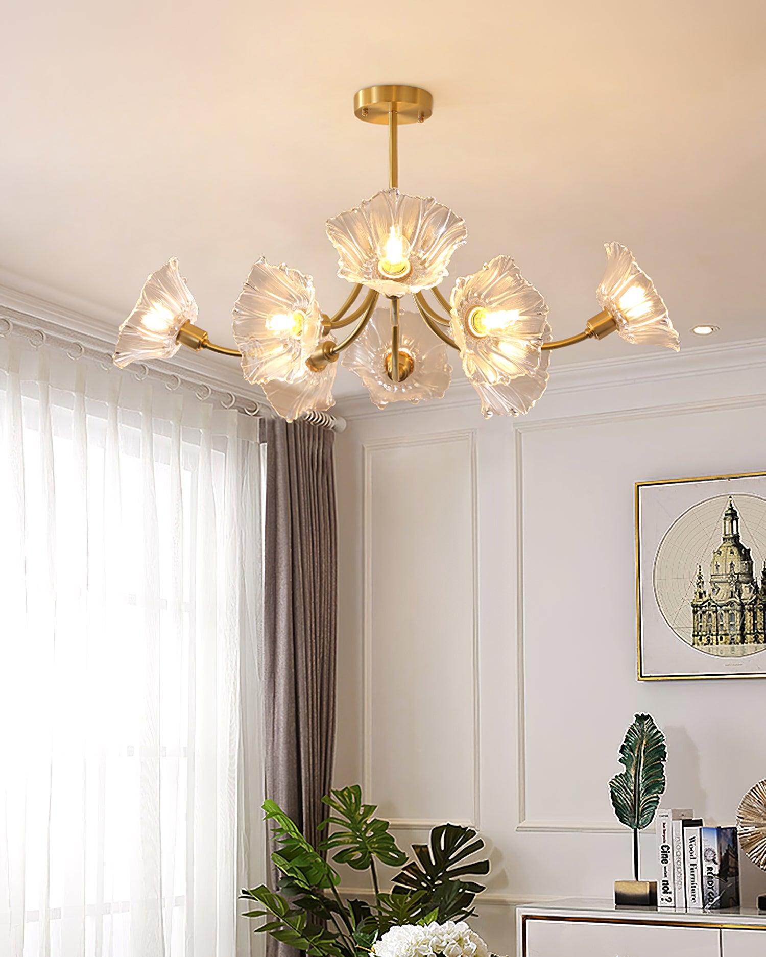 Glenwell Flower Glass Chandelier