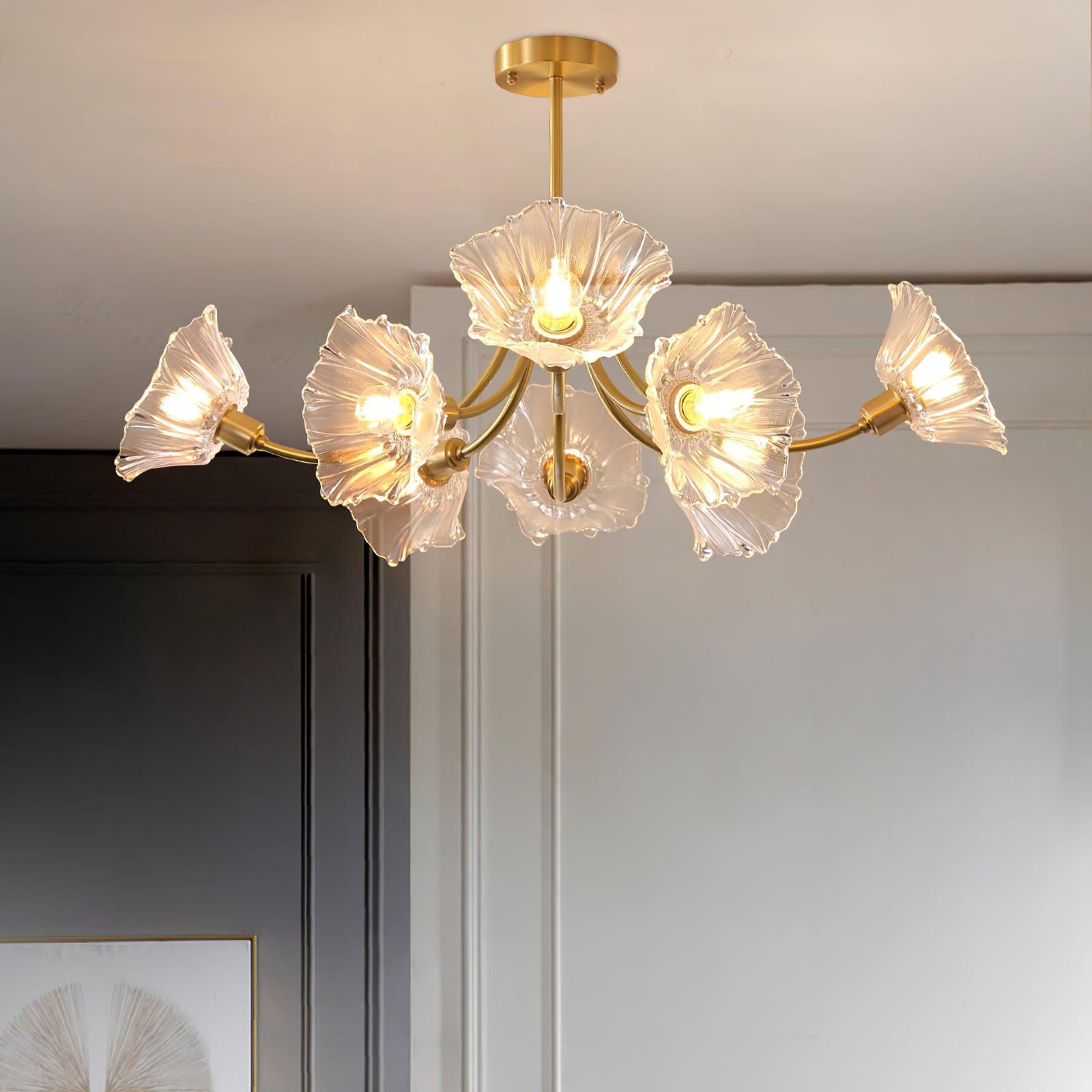 Glenwell Flower Glass Chandelier