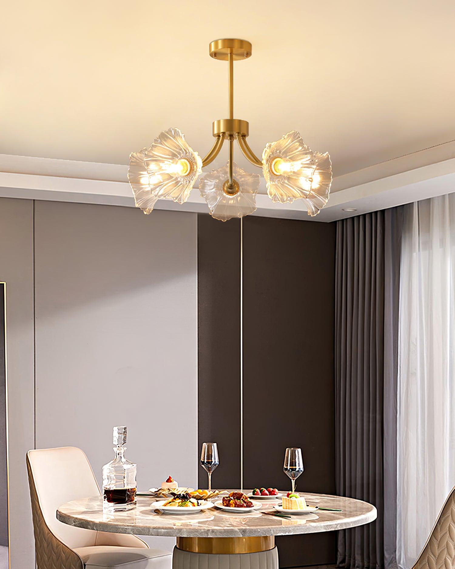 Glenwell Flower Glass Chandelier