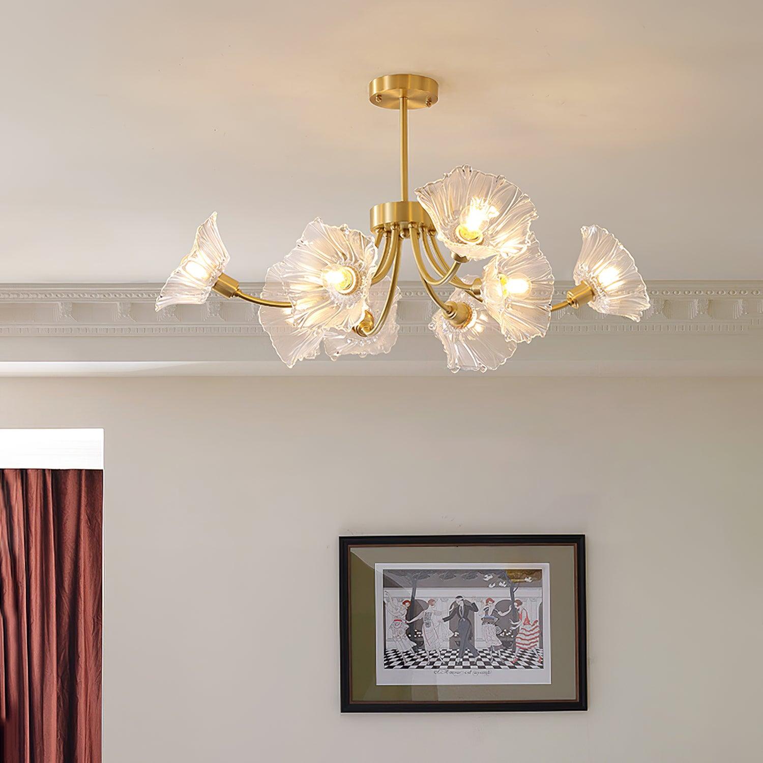 Glenwell Flower Glass Chandelier