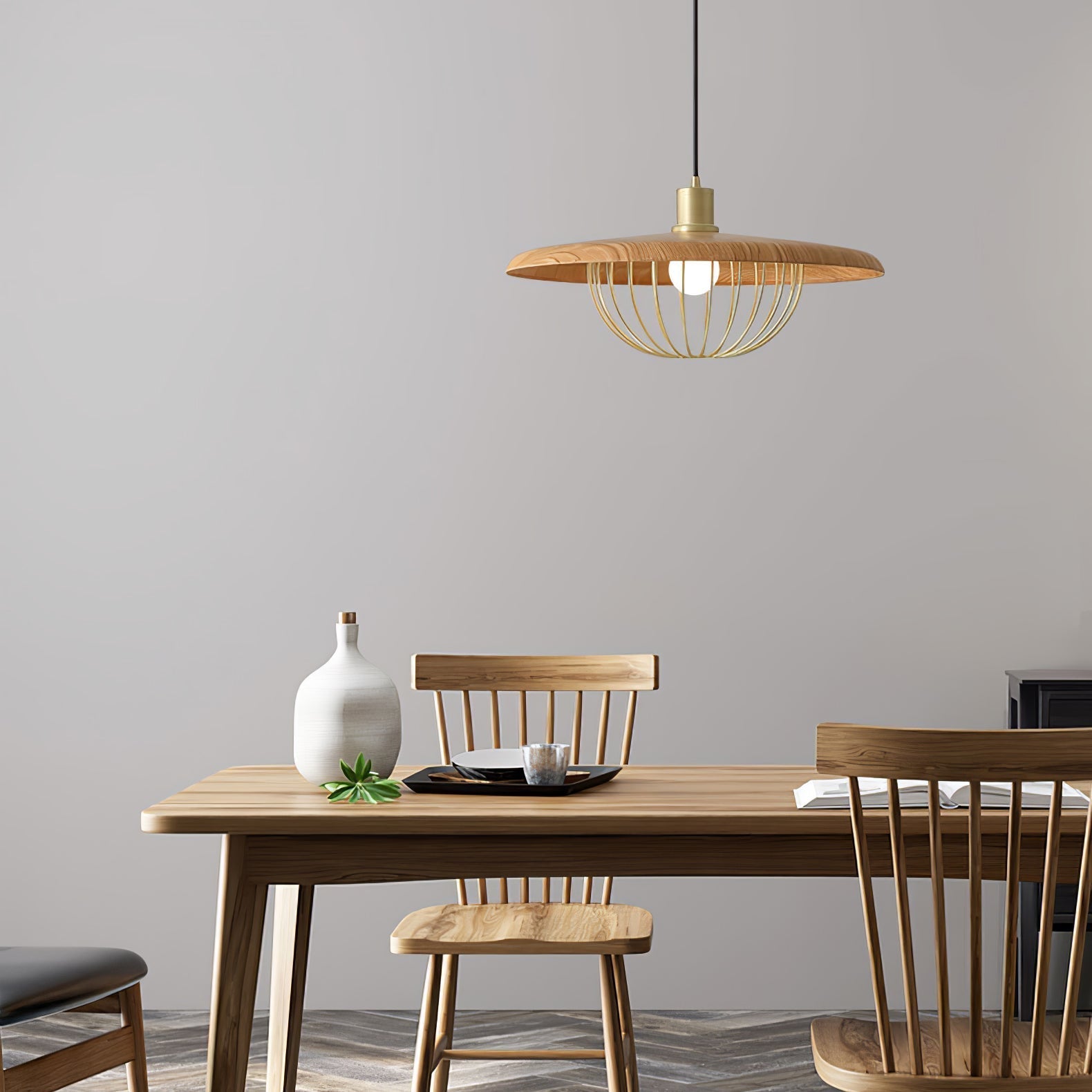 Rinoira Wood Retro Vintage Pendant Lamp