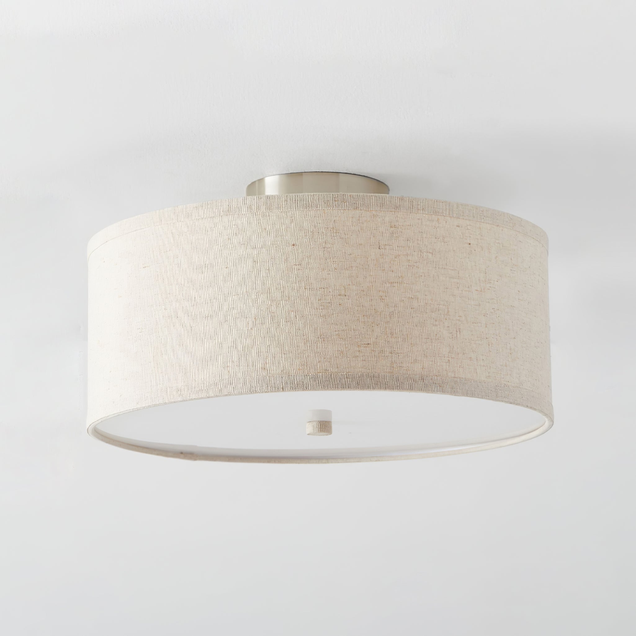 Qilvo Ceiling Light Linen Shade Simple Elegant
