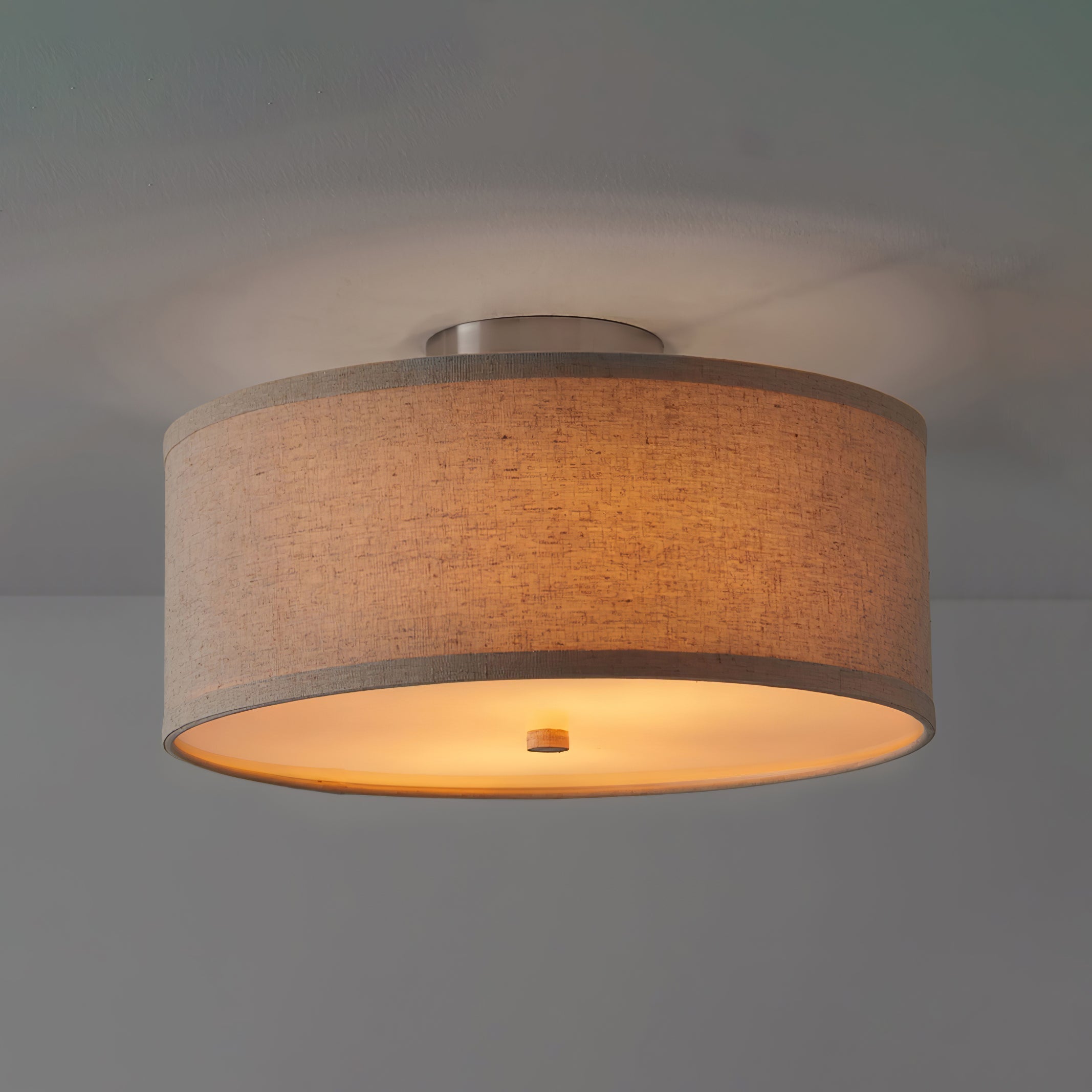 Qilvo Ceiling Light Linen Shade Simple Elegant