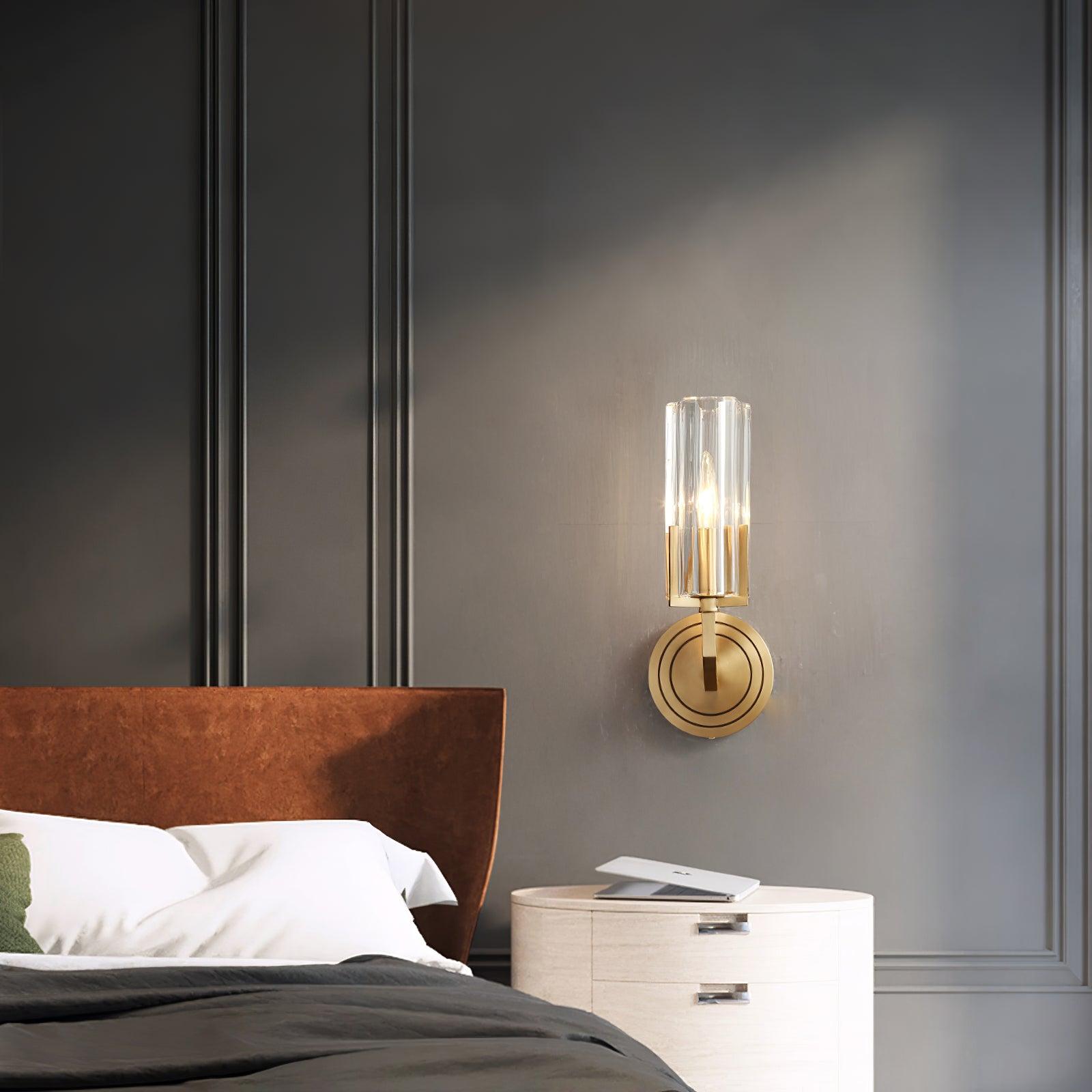 Coen Premium Elegance Brass Glass Wall Lamp