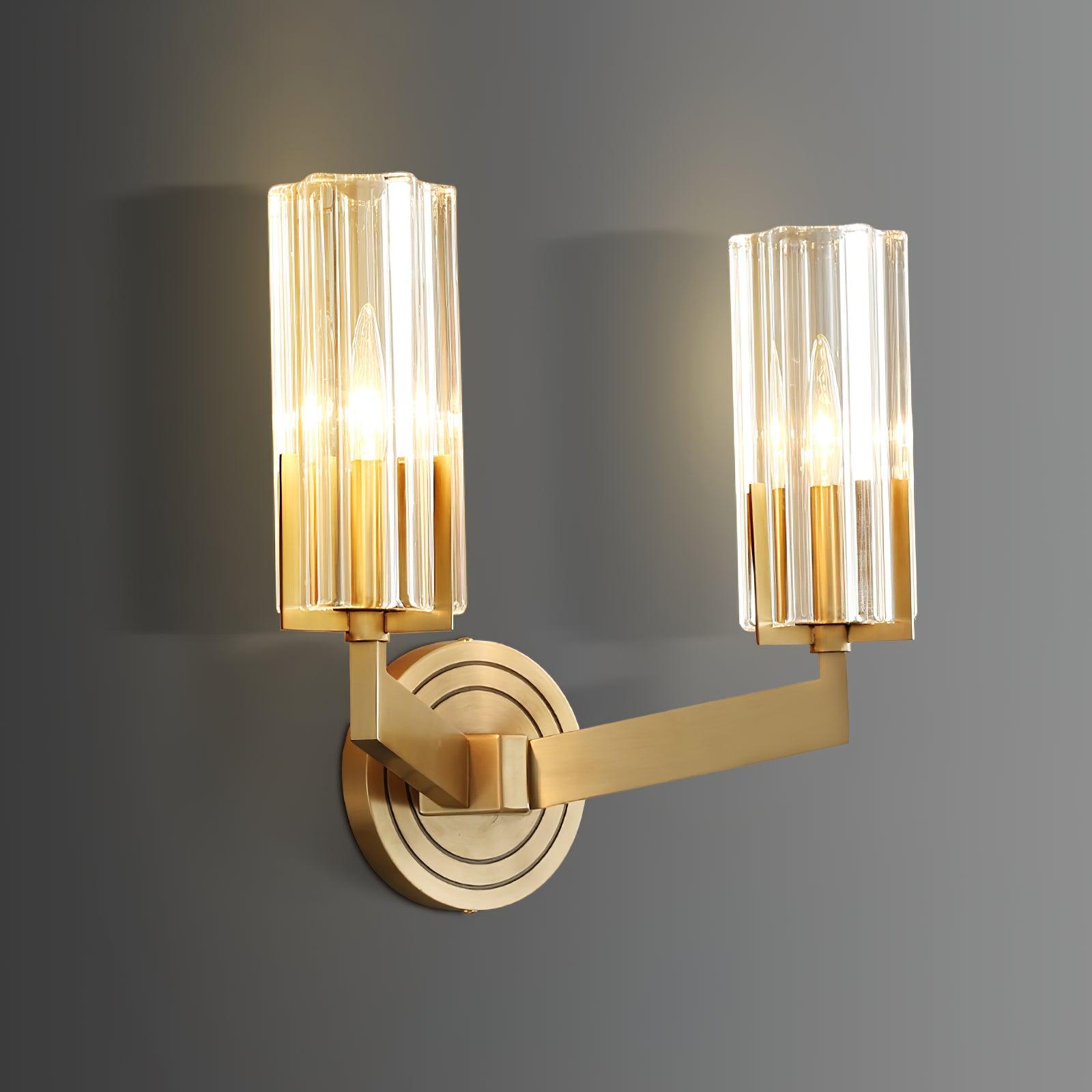 Coen Premium Elegance Brass Glass Wall Lamp