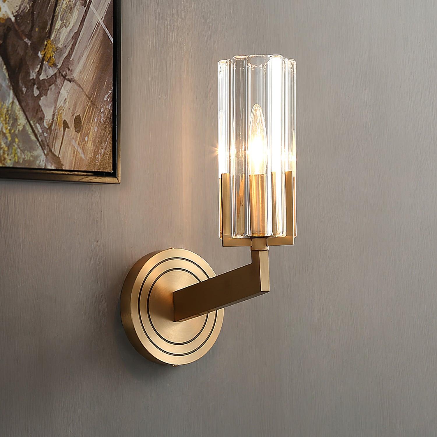 Coen Premium Elegance Brass Glass Wall Lamp