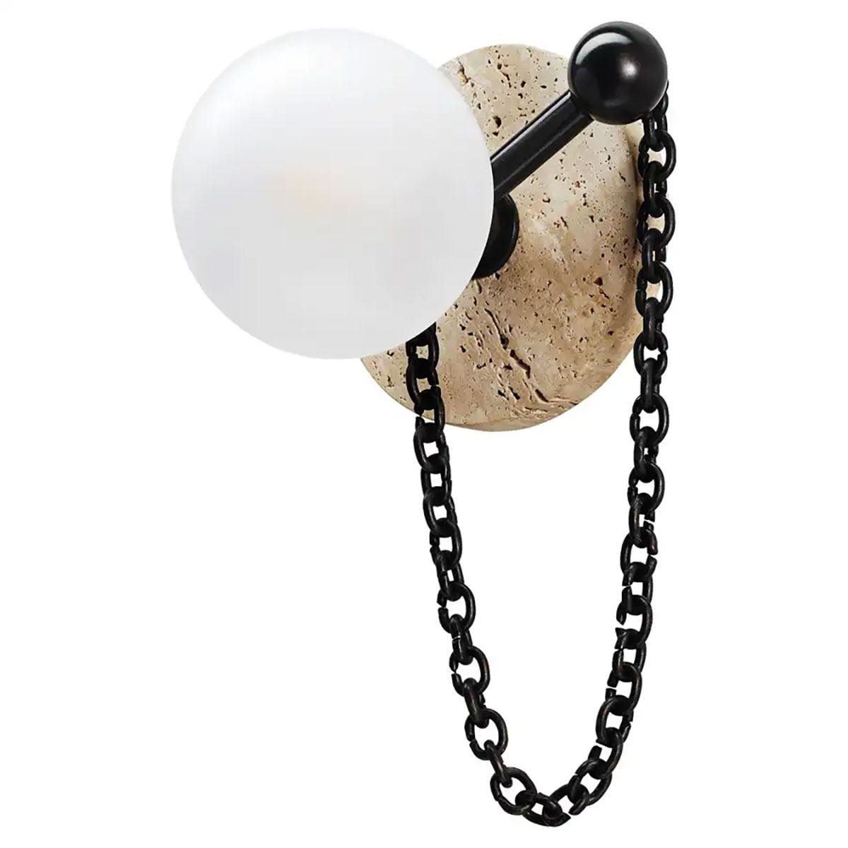 Petelise Marble Globe Wall Sconce