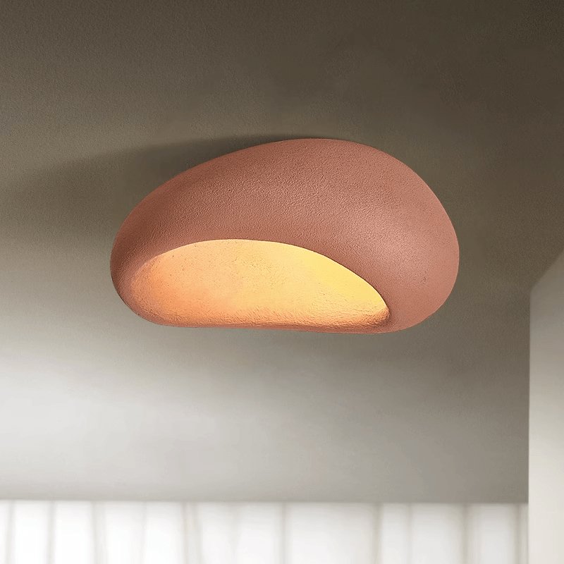 Solara Ceiling Lamp with Japanese Wabi-Sabi Moon