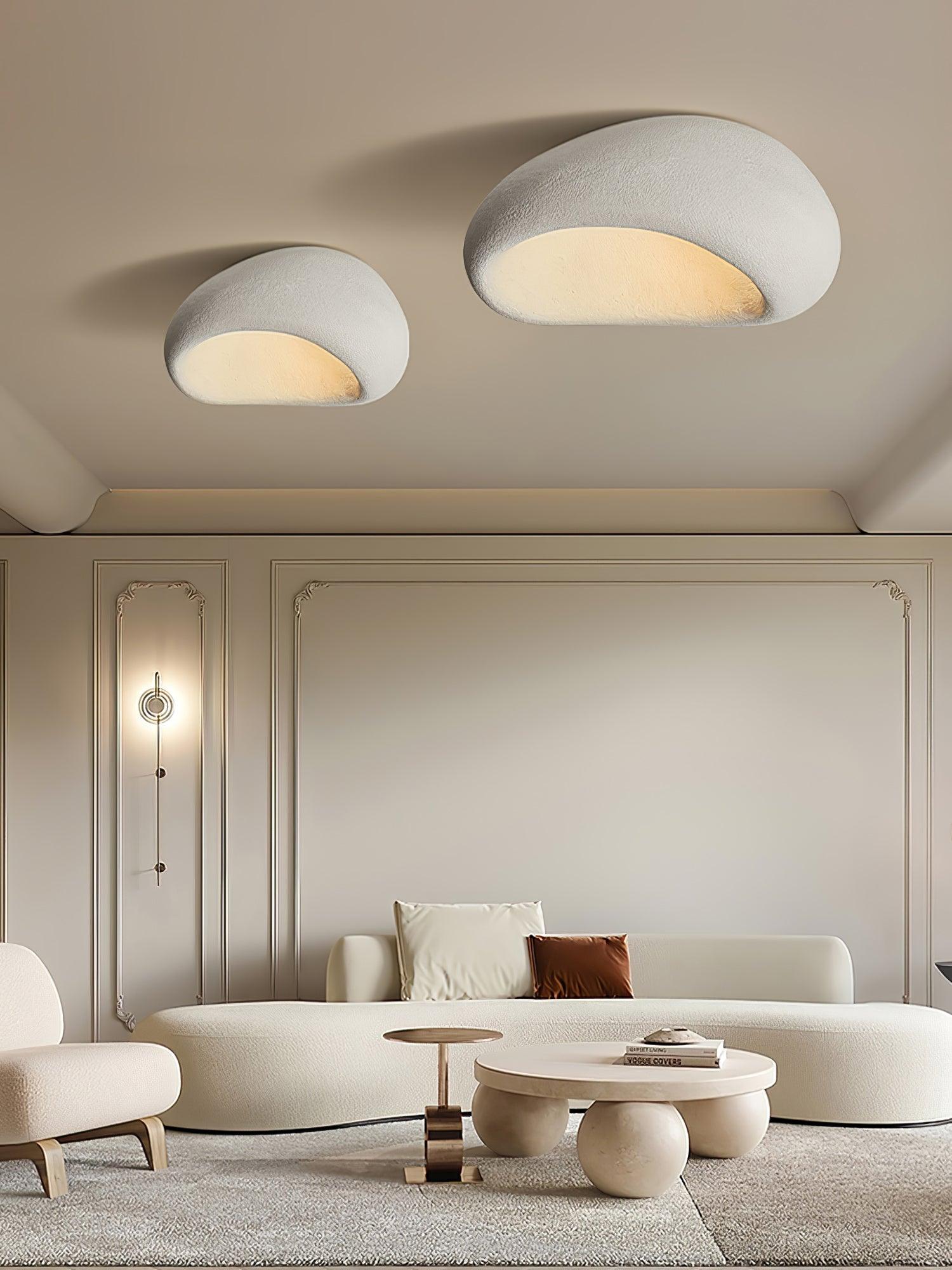 Solara Ceiling Lamp with Japanese Wabi-Sabi Moon