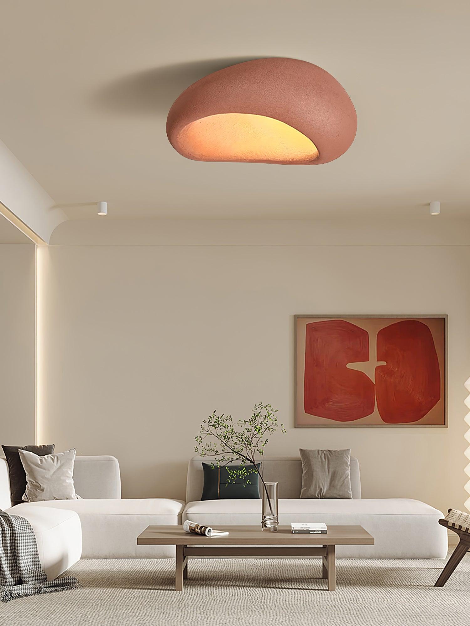 Solara Ceiling Lamp with Japanese Wabi-Sabi Moon