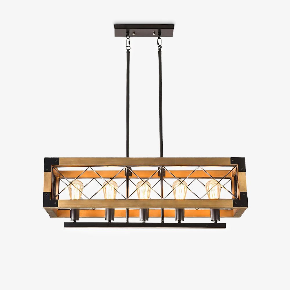 Grid Kitchen Island Rectangle Chandelier