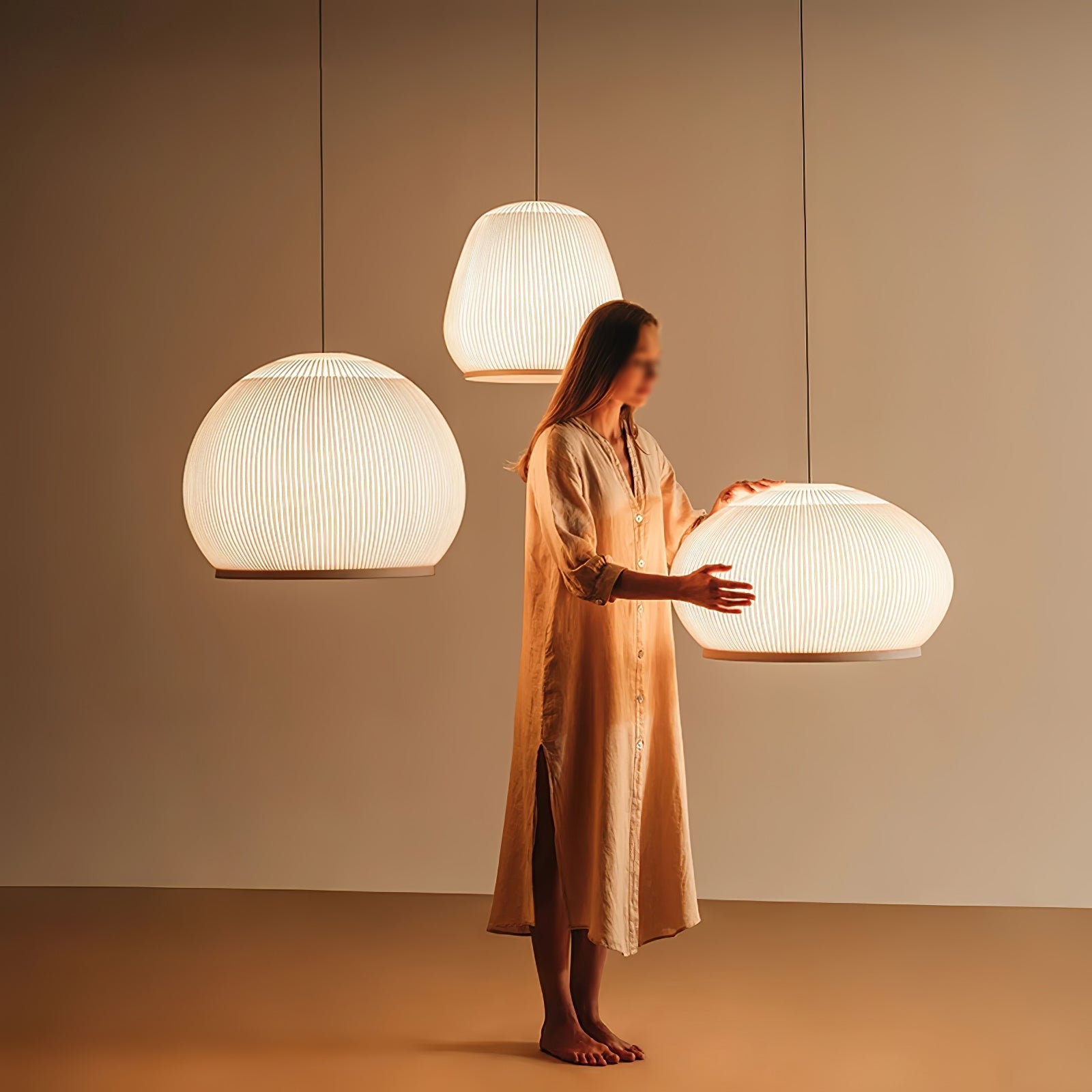 Lineiella Minimalist Fabric Pendant Light