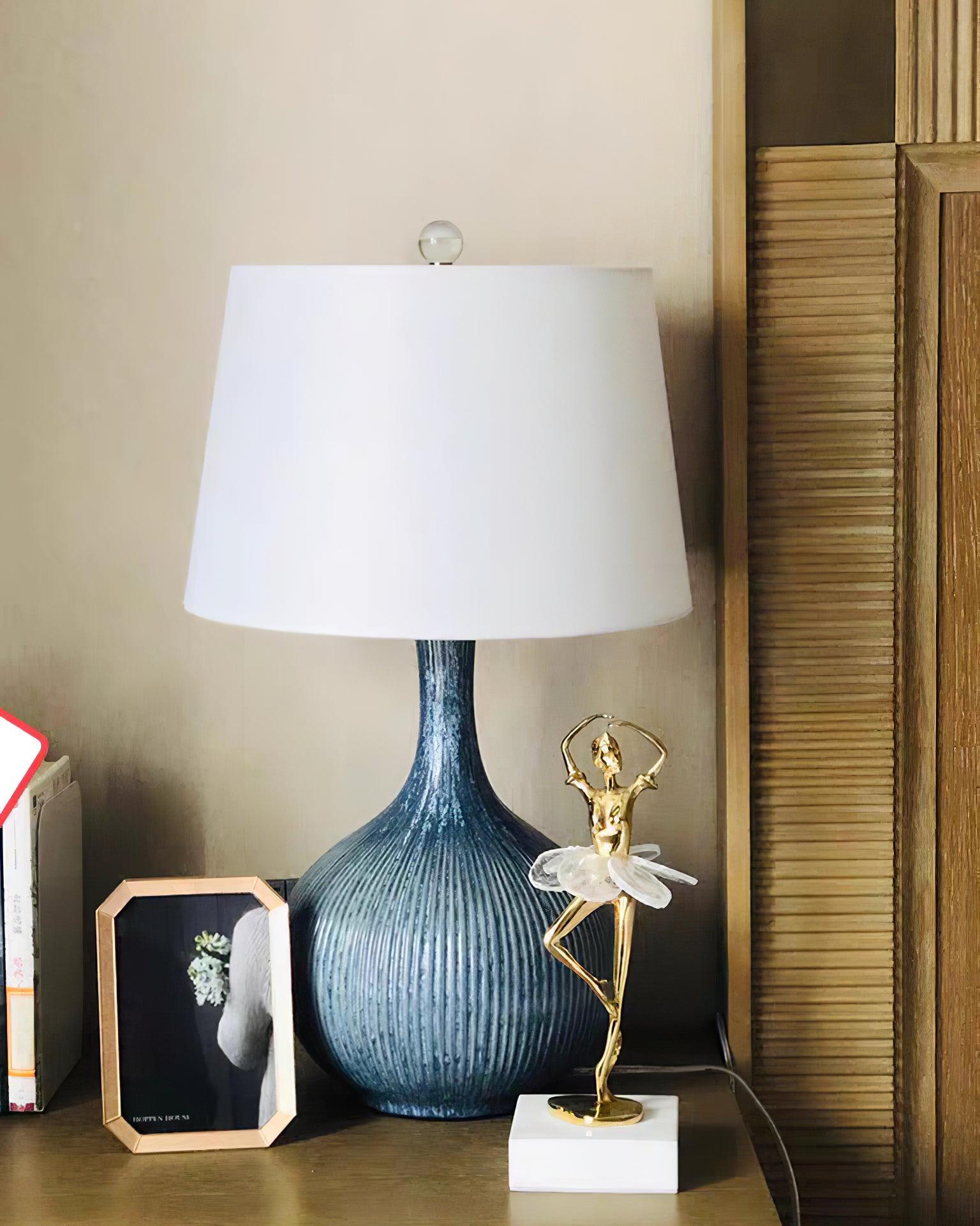 Deyra Ceramic Fabric Table Lamp