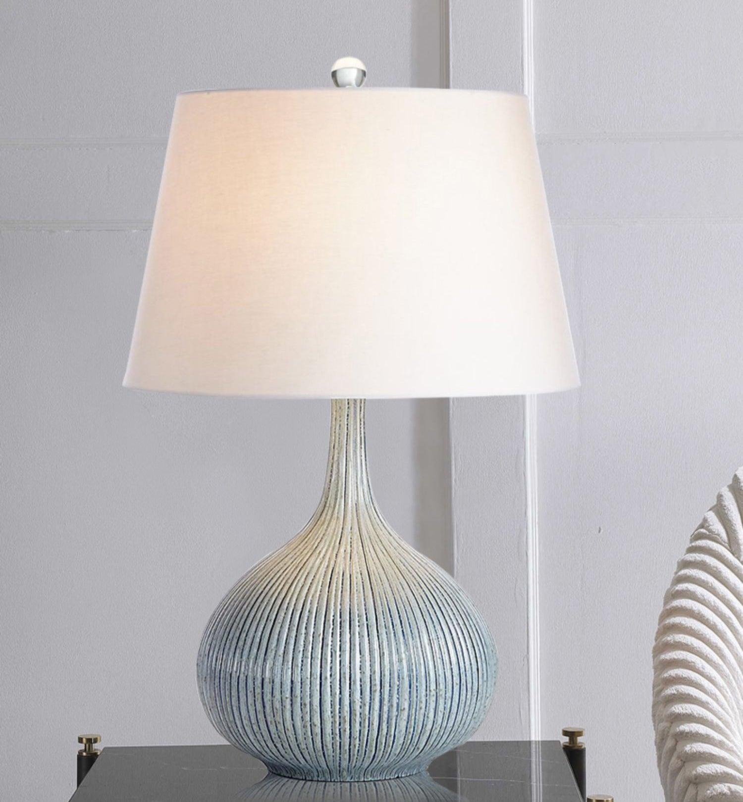 Deyra Ceramic Fabric Table Lamp