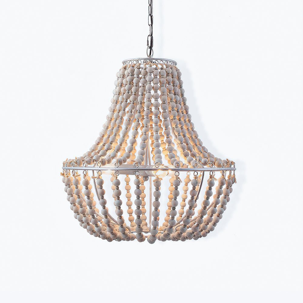 Aglo Chandelier Wood Organic Relaxed
