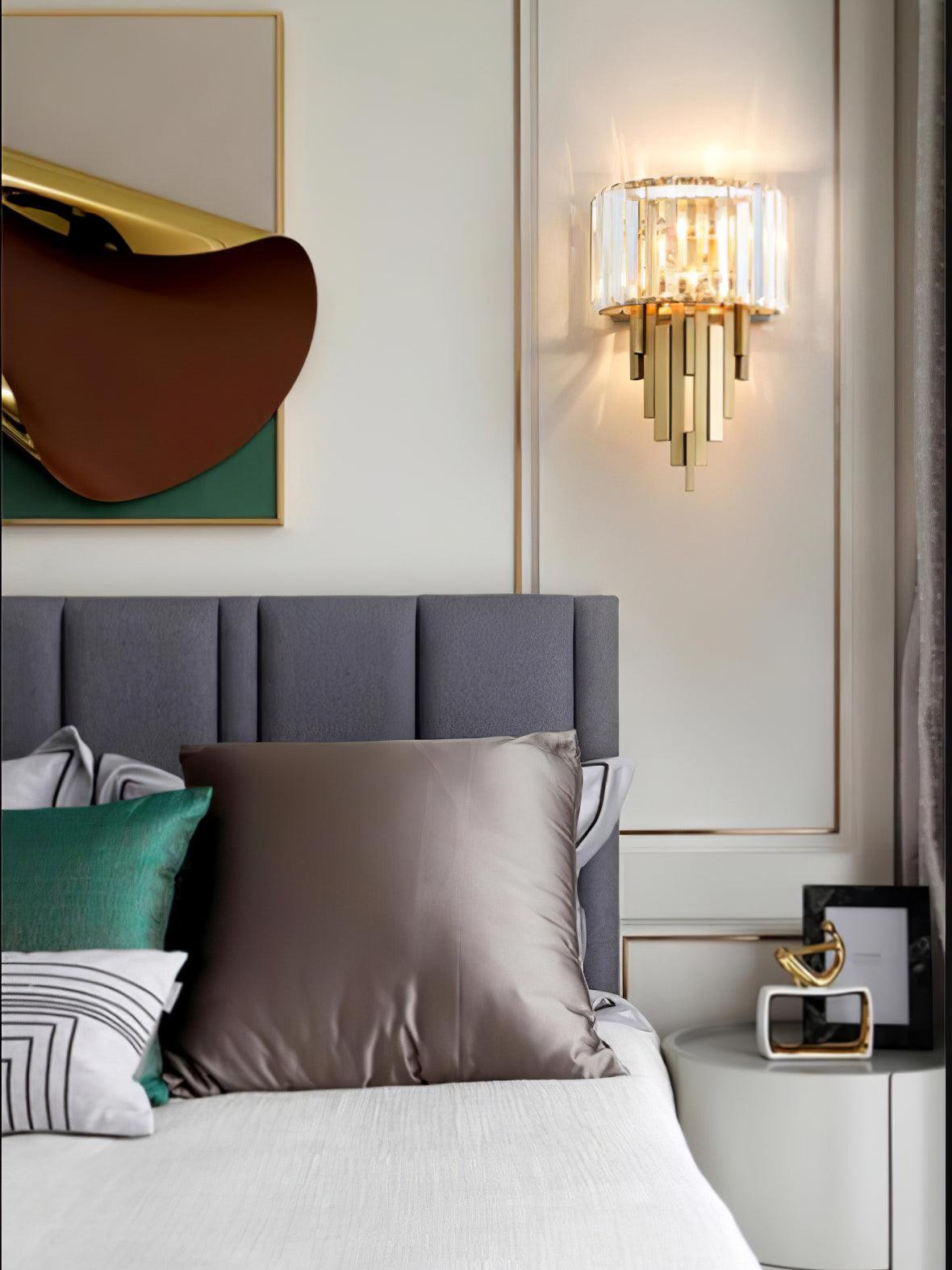 Voveliel Postmodern Luxury Crystal Glass Wall Lamp - Neutral Decor