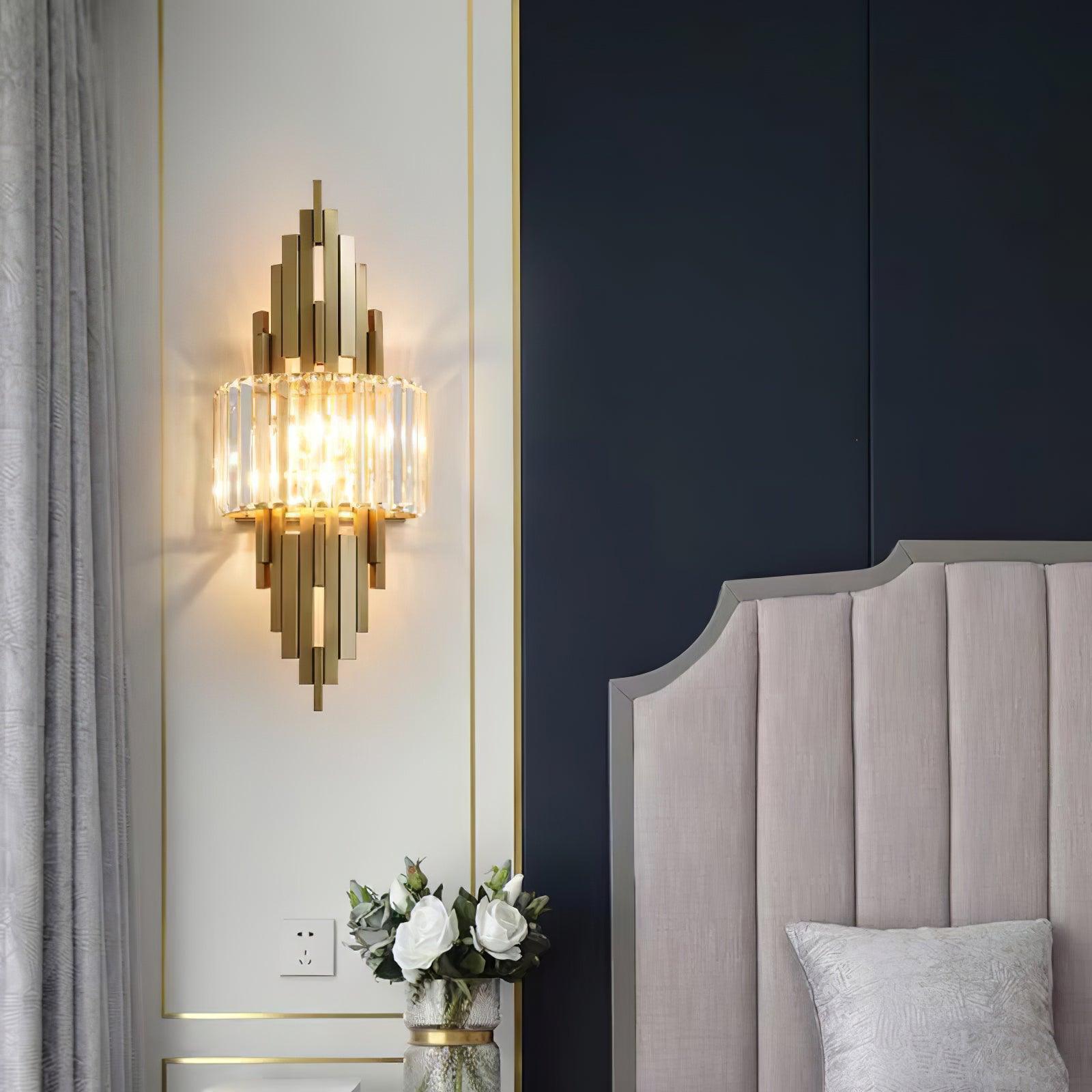 Voveliel Postmodern Luxury Crystal Glass Wall Lamp - Neutral Decor