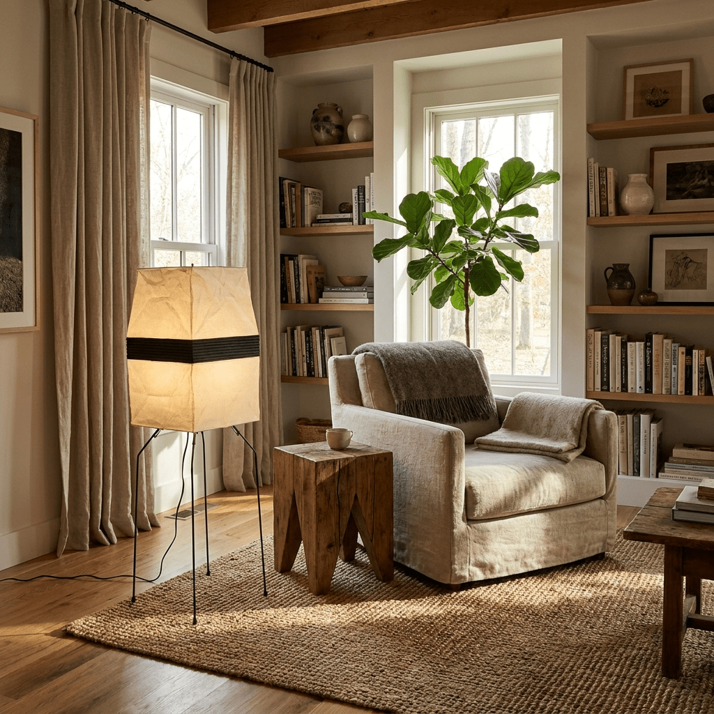 Piaiveria Paper Shade Table & Floor Lamp