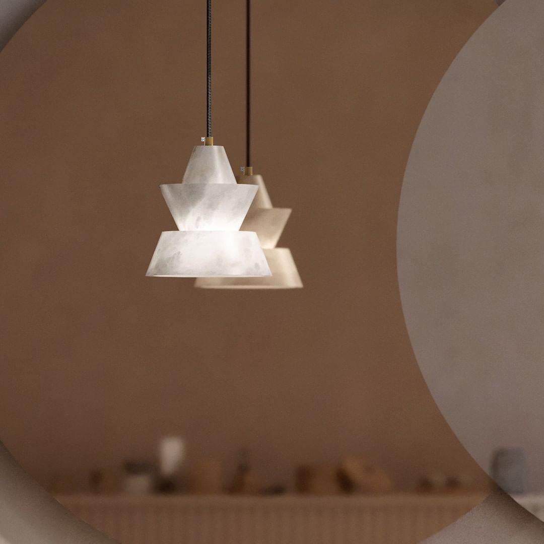 Evo Alabaster Pendant Light