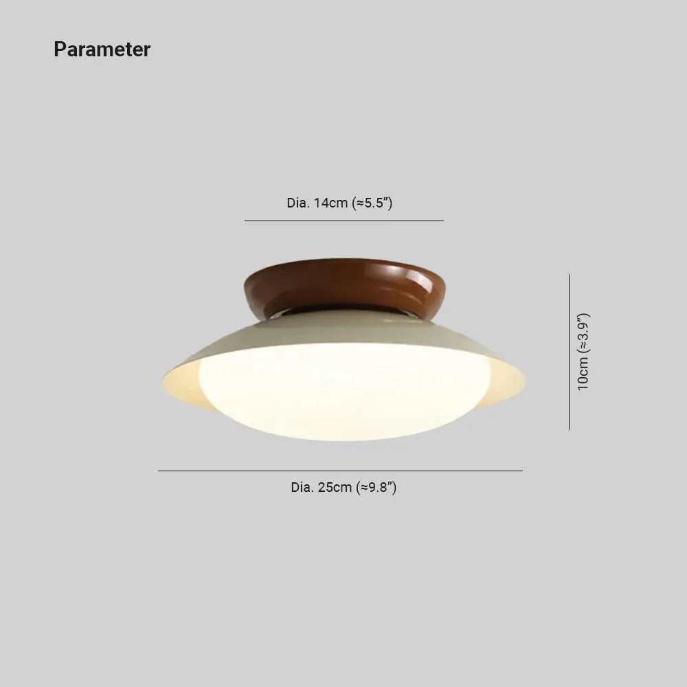 Aira Vintage Bowl-shaped LED Ceiling Light