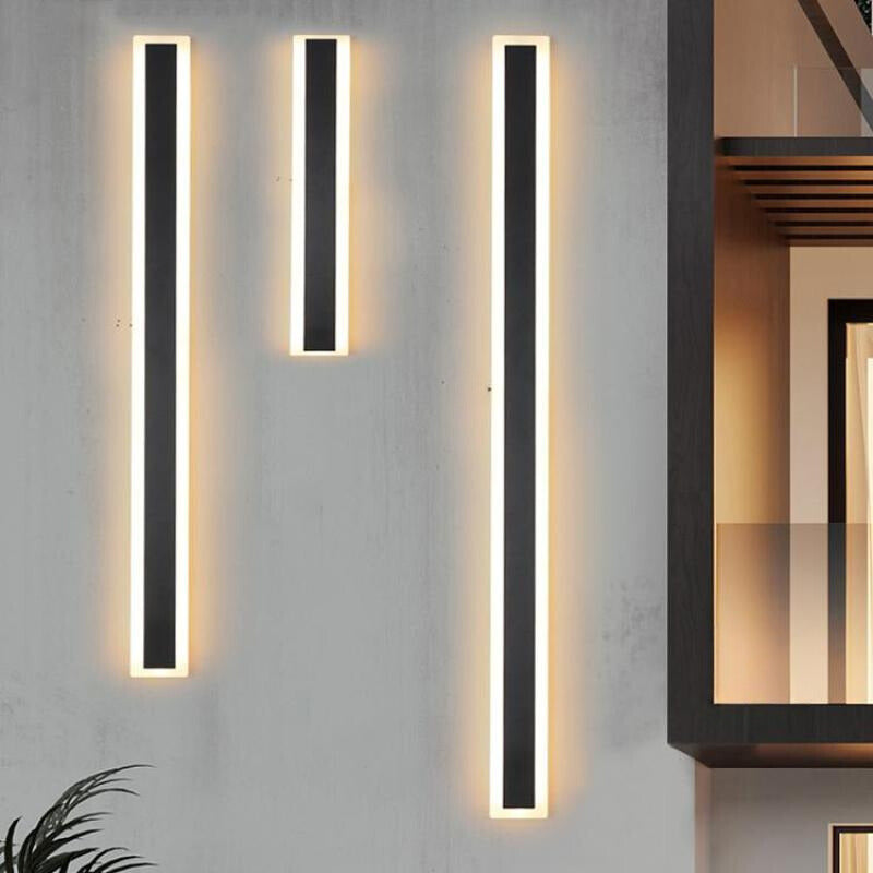 Arisha Radiation Linear Acrylic Outdoor Wall Lamp Garden Corridor