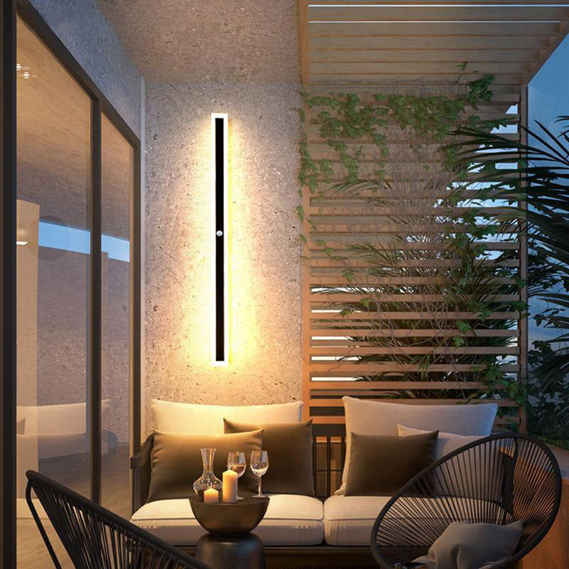 Arisha Radiation Linear Acrylic Outdoor Wall Lamp Garden Corridor