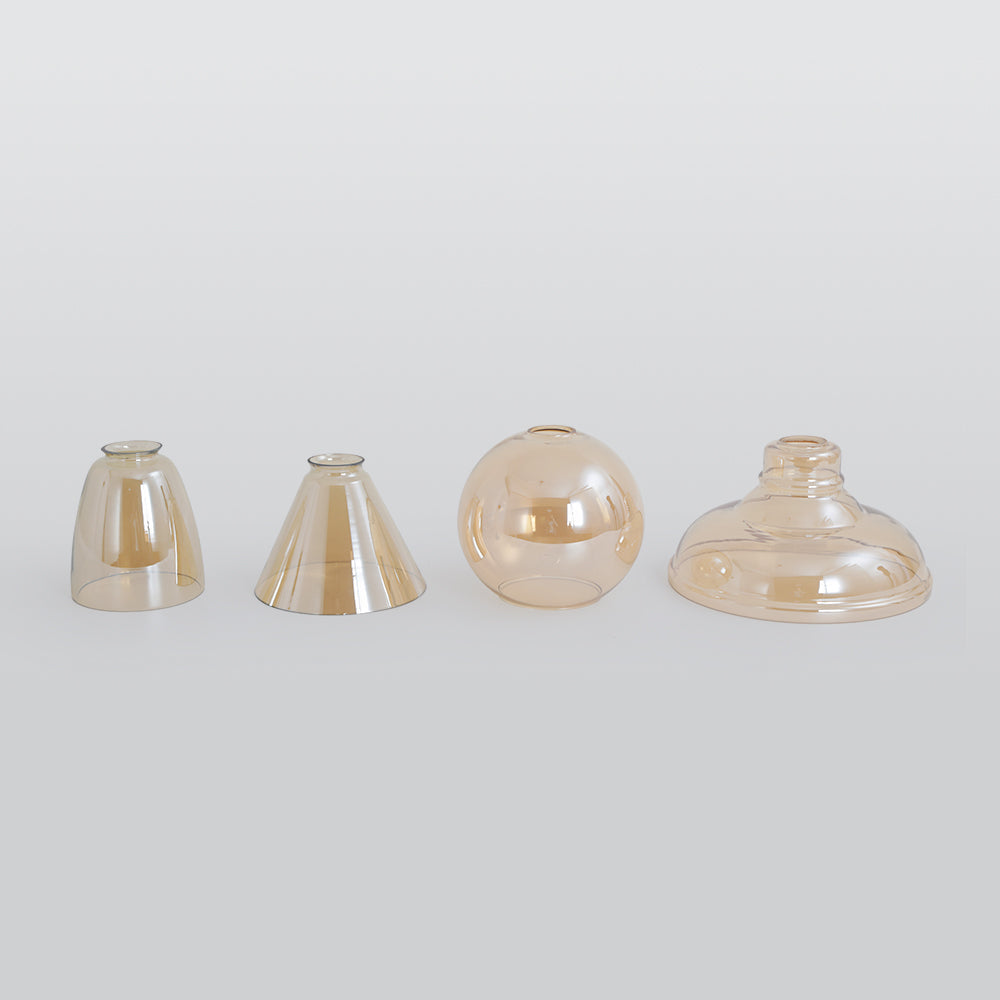 Arisha Industrial /Glass Pendant Light Dining Room