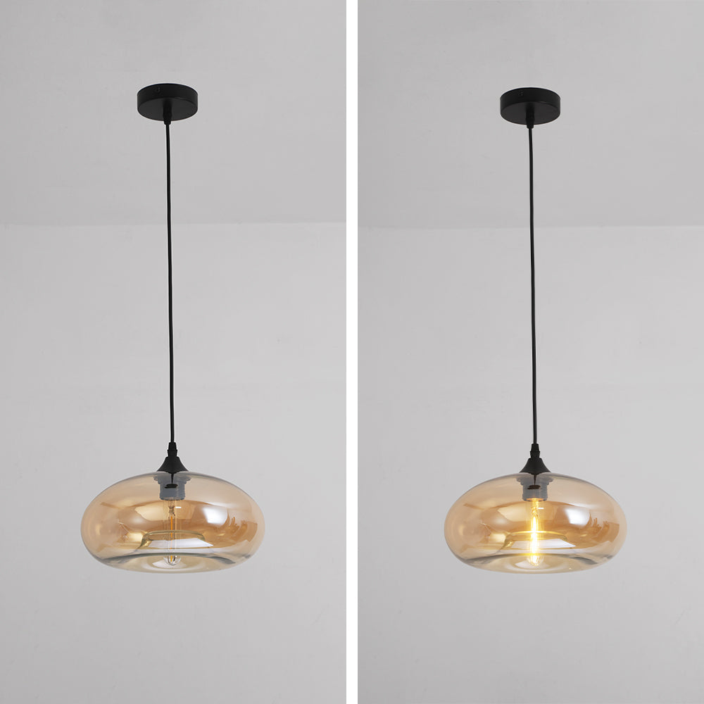 Valentina Modern Bread Shaped Glass Pendant Light 6 Color Living Room