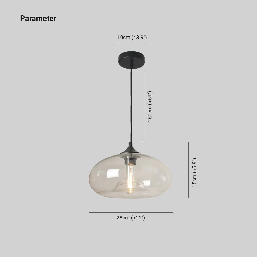 Valentina Modern Bread Shaped Glass Pendant Light 6 Color Living Room