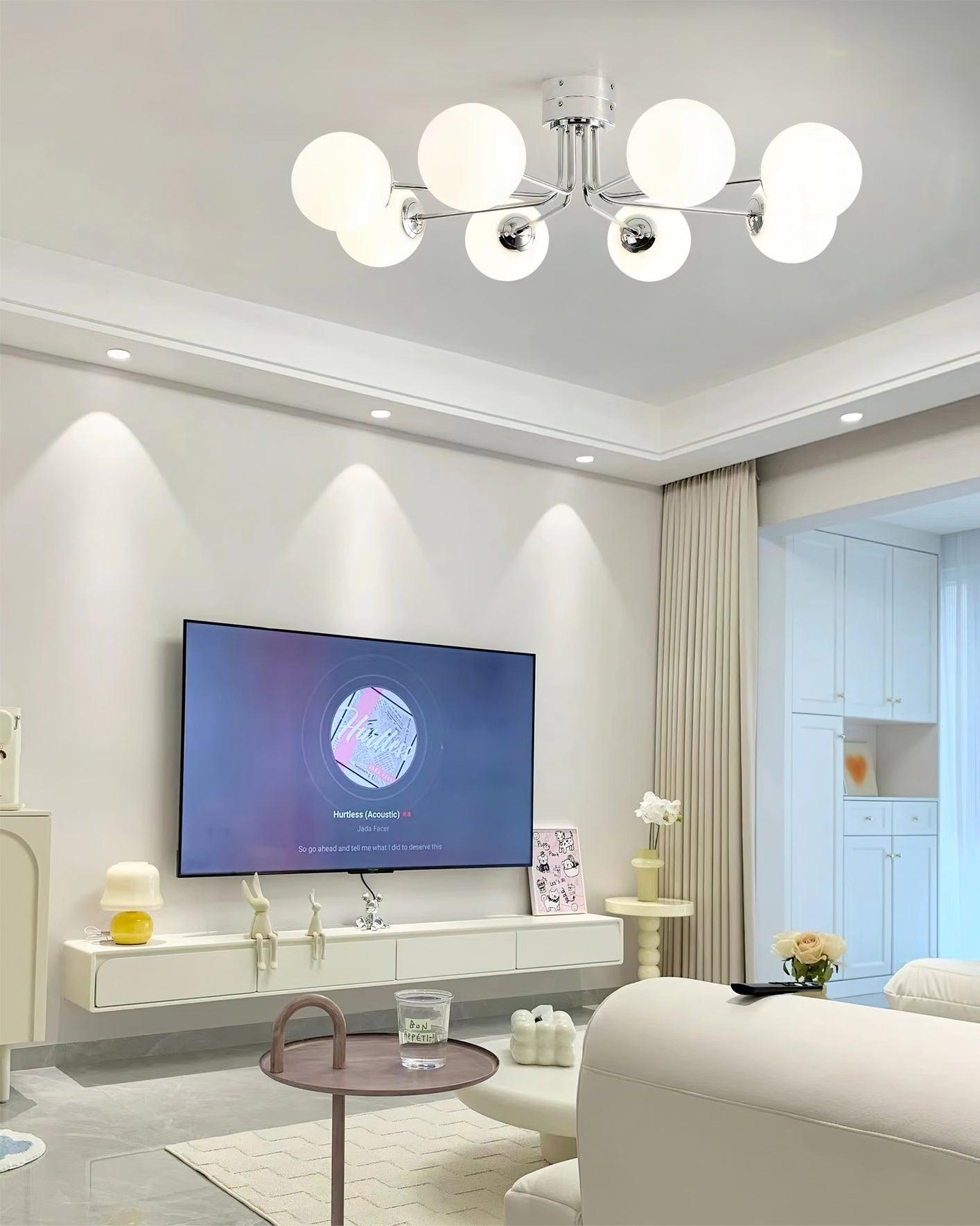 Othien Ceiling Lamp Gold White Globe