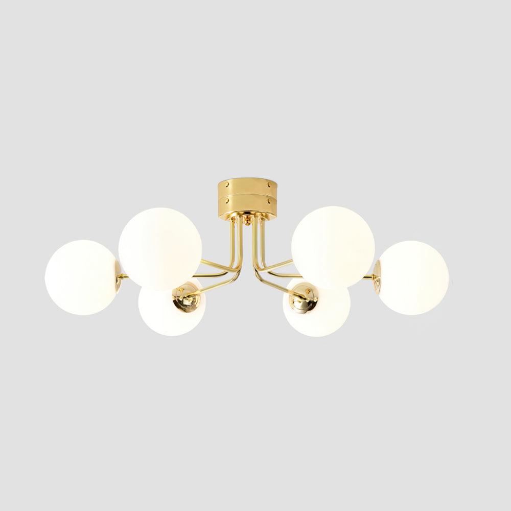 Othien Ceiling Lamp Gold White Globe