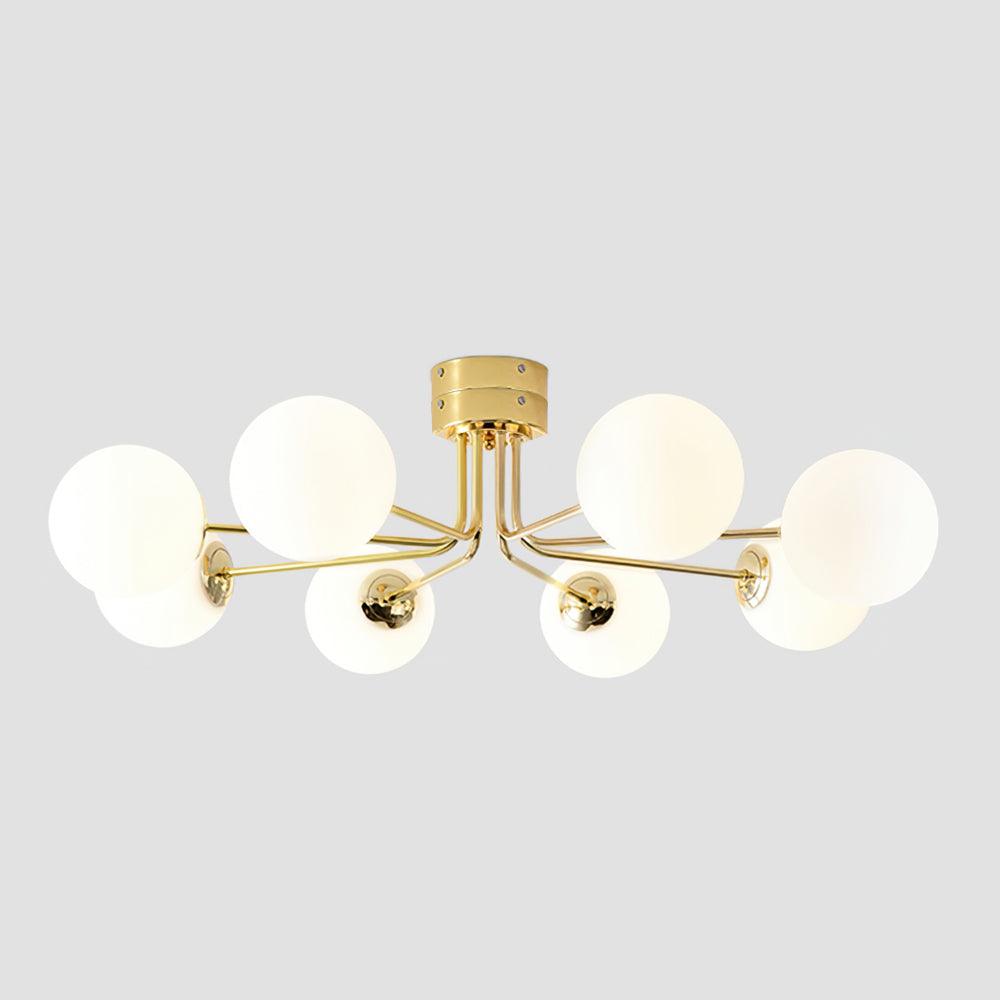 Othien Ceiling Lamp Gold White Globe