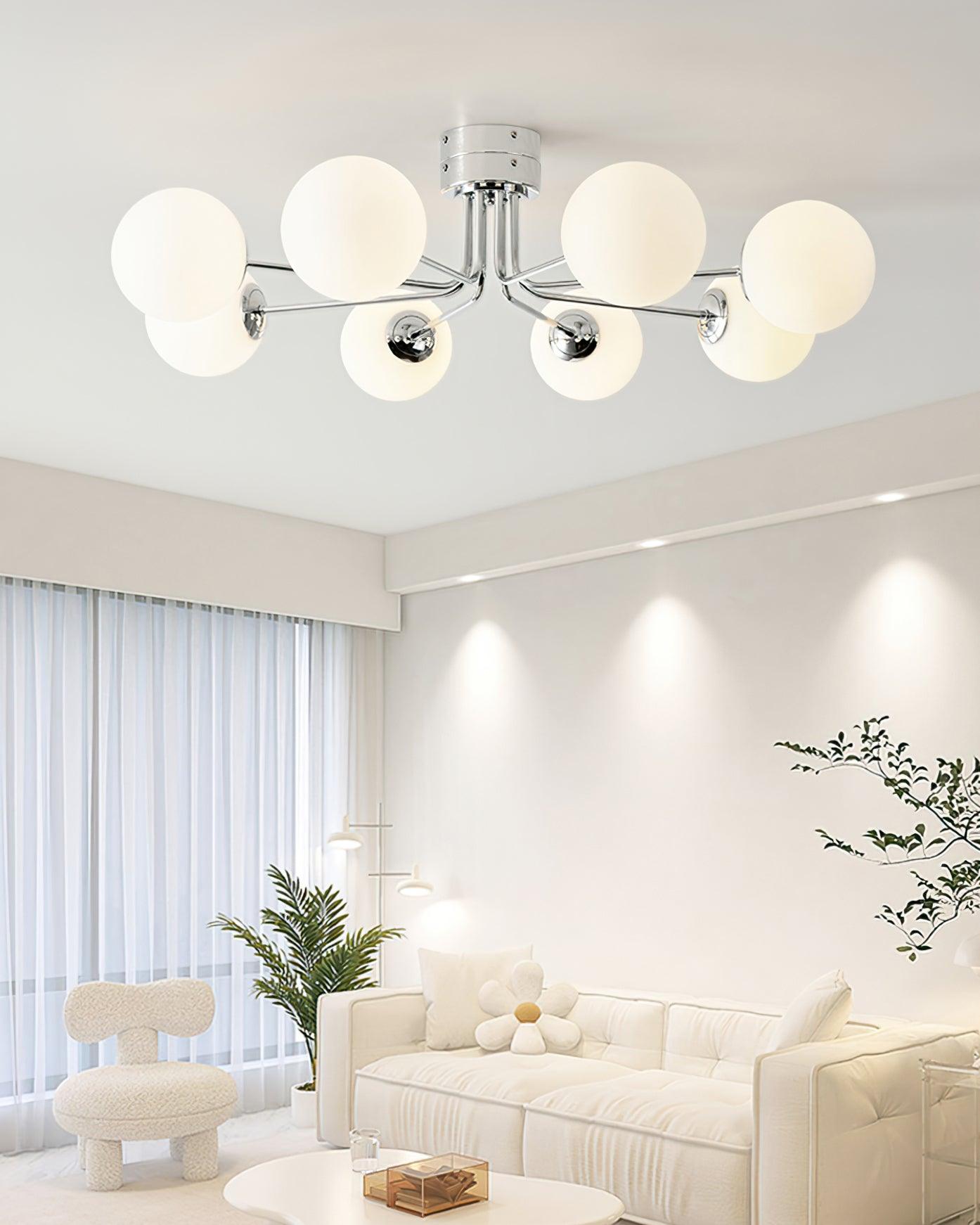 Othien Ceiling Lamp Gold White Globe